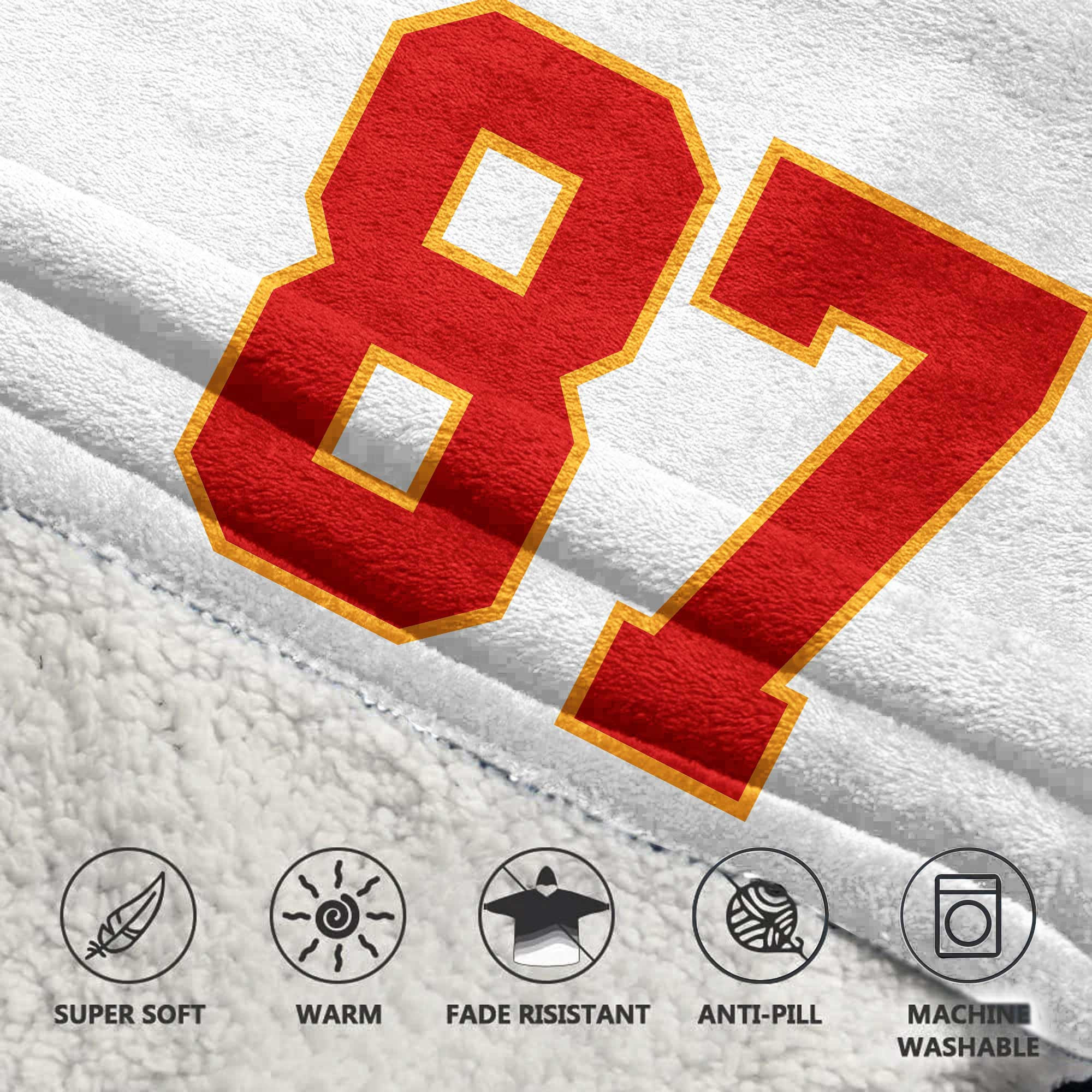 Adult T.K 87 Kansas City Football Unisex Blanket Hoodie