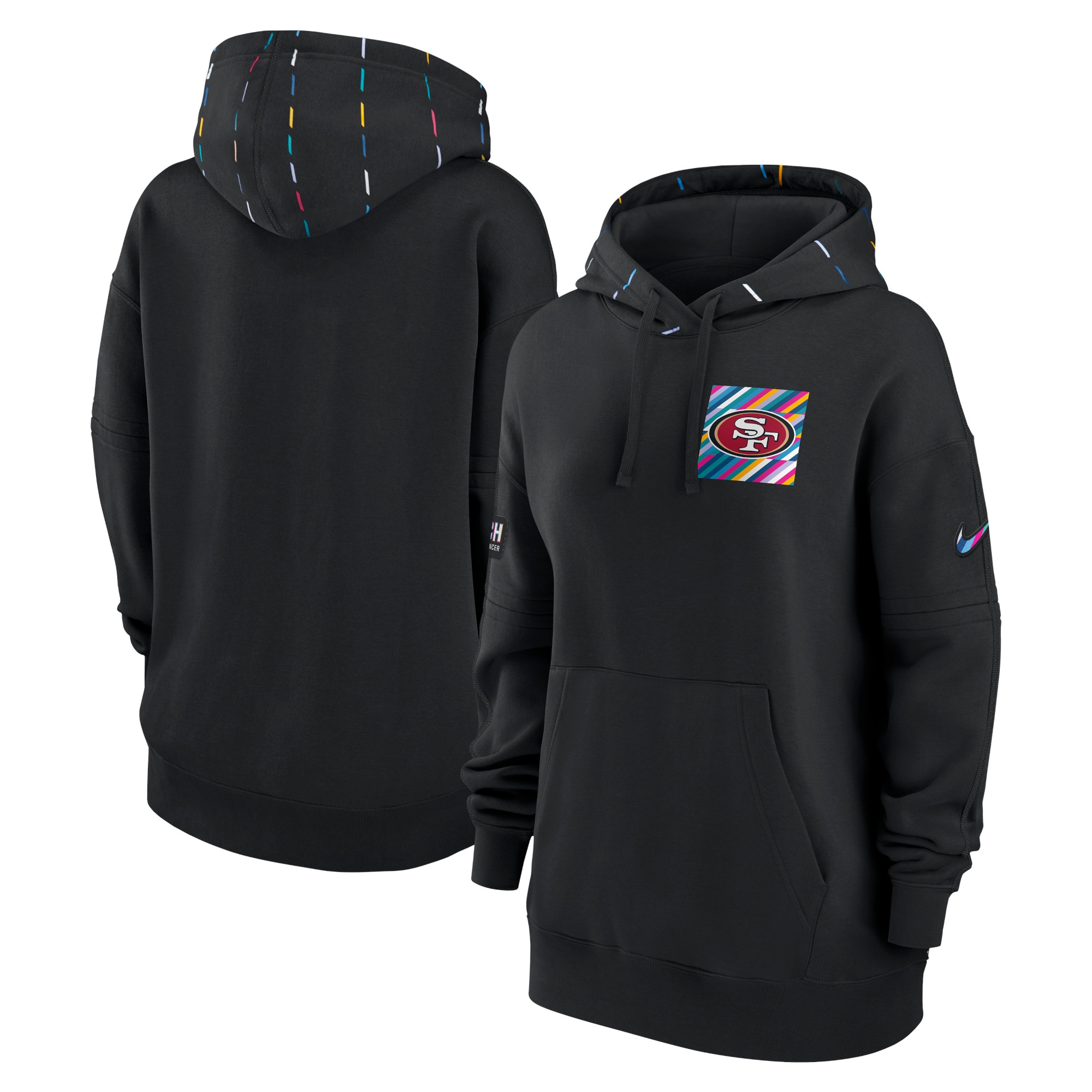 San Francisco 49ers 49ers  Women's 2023  Crucial Catch Club Pullover Hoodie - Black