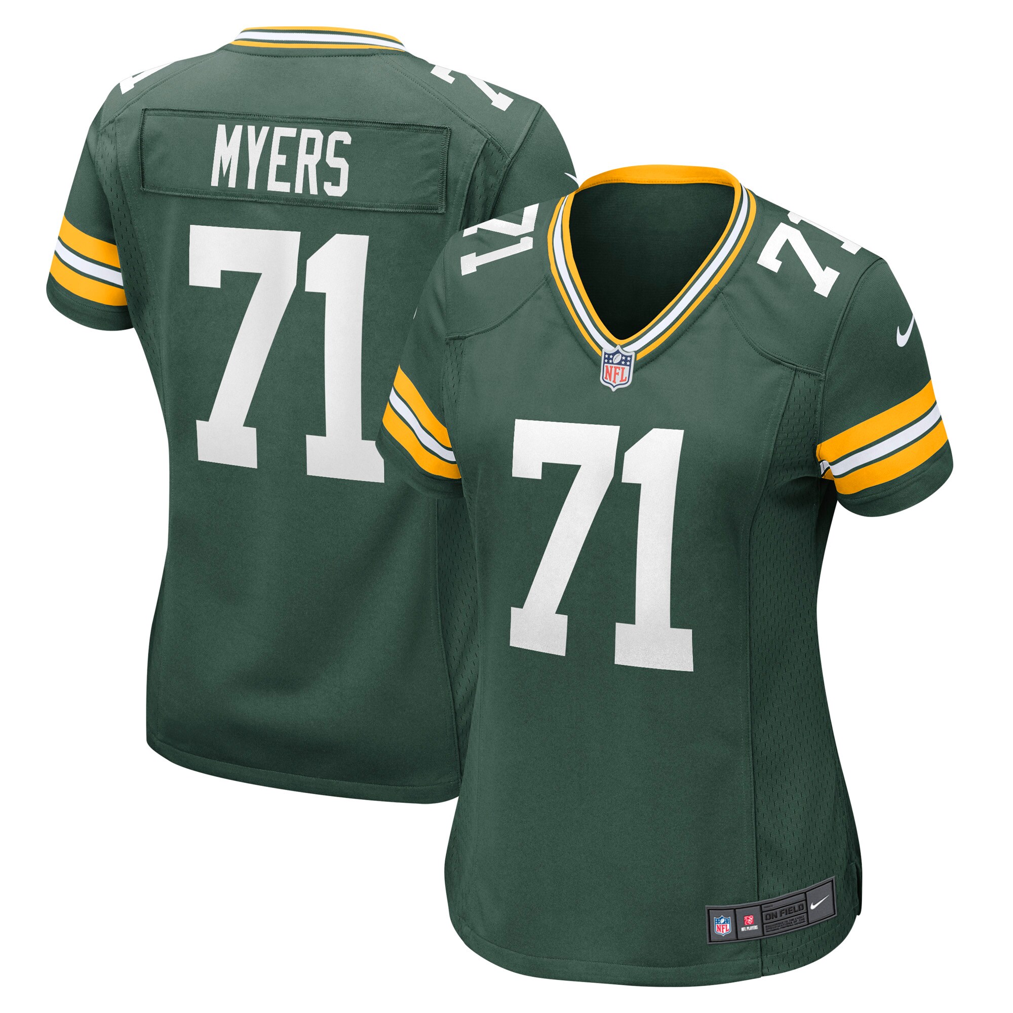 Josh Myers Green Bay Packers Women's Game Jersey - Green