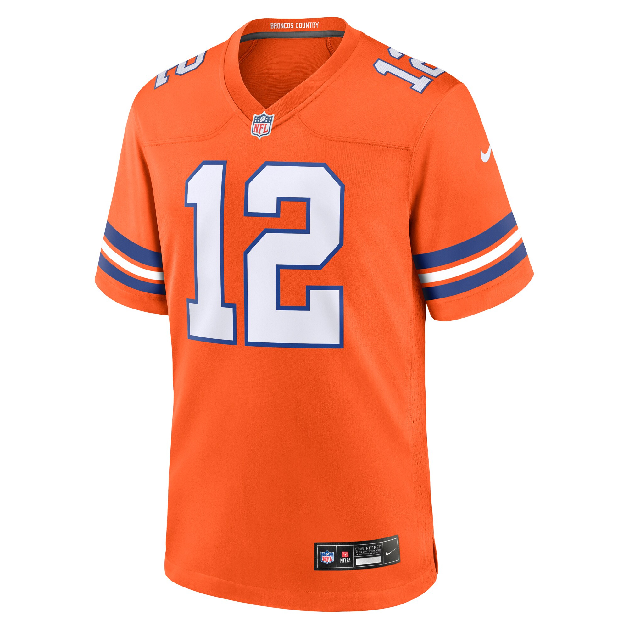 Tim Patrick Denver Broncos Mile High Collection 1977 Throwback Player Game Jersey - Orange