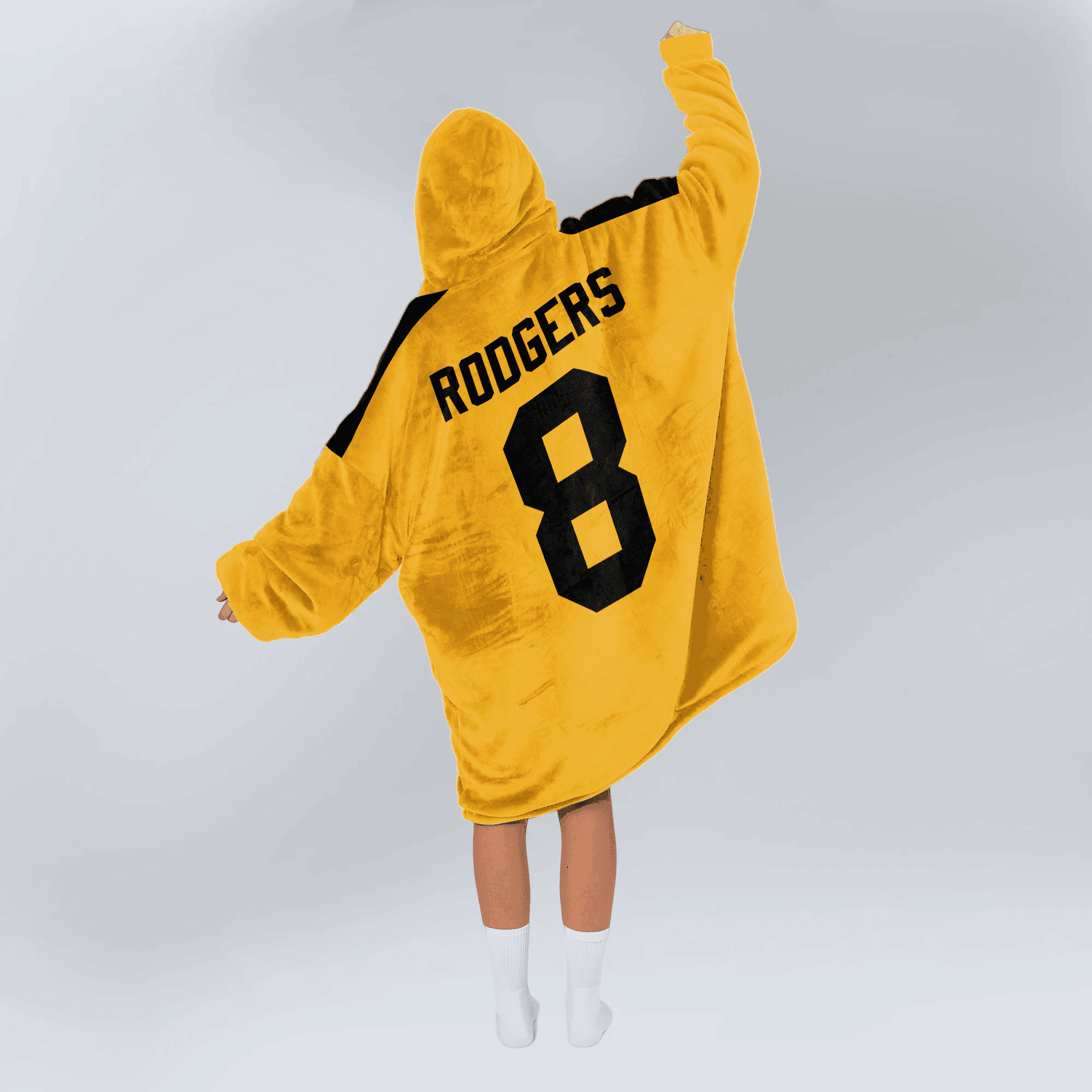 Adult 8 Pittsburgh Football Unisex Blanket Hoodie