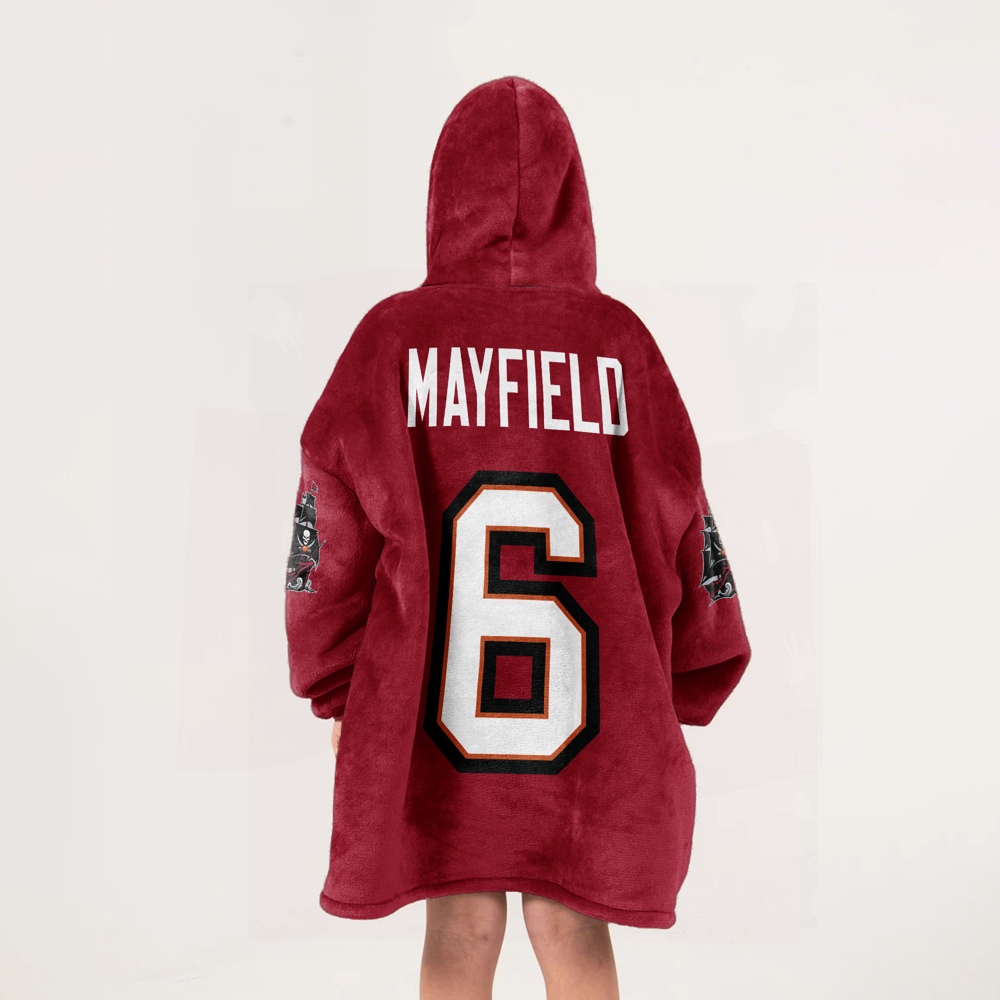 Adult B.M 6 Tampa Bay Football Unisex Blanket Hoodie