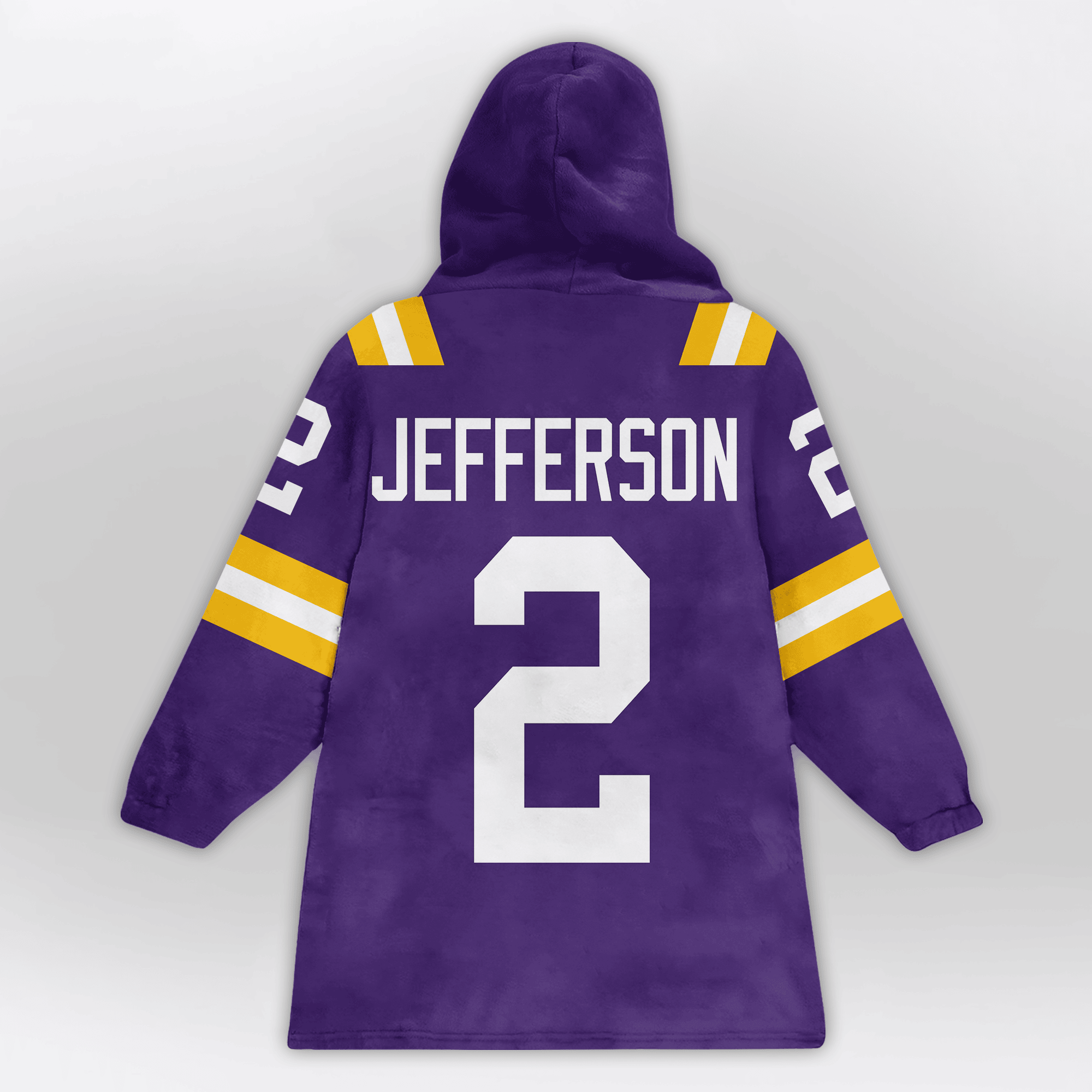 Adult J.J 2 LSU Football Unisex Blanket Hoodie