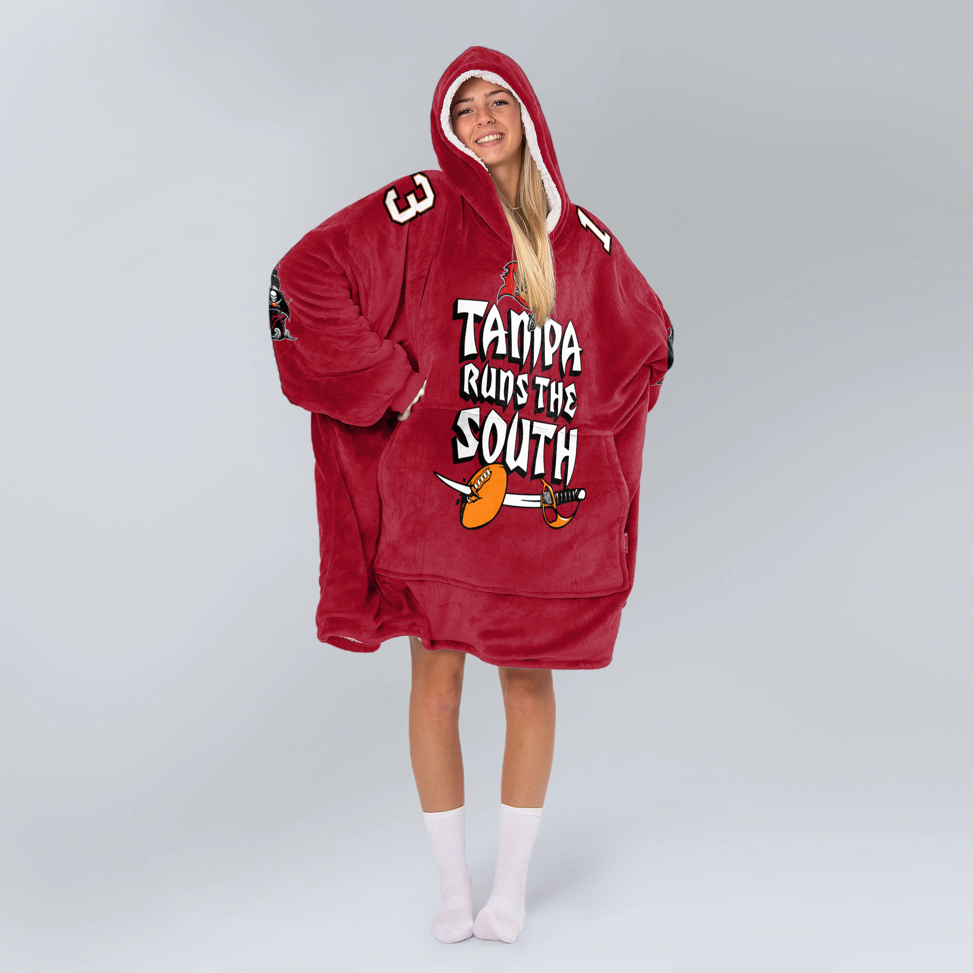 Adult 13 Tampa Bay Football Unisex Blanket Hoodie