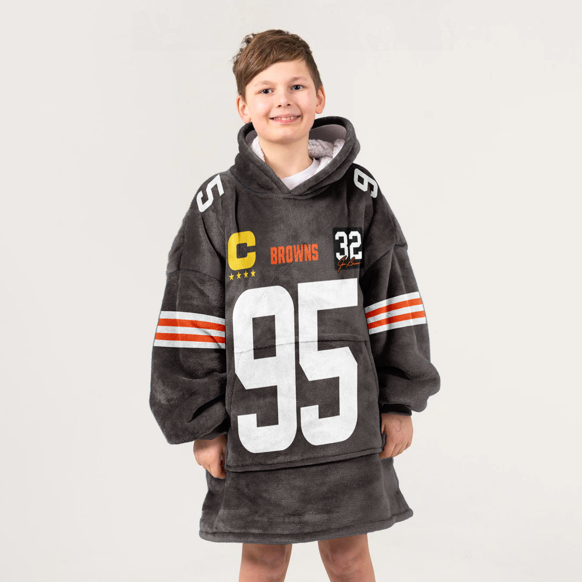 Kid Captain MG 95 Cleveland Football Unisex Blanket Hoodie