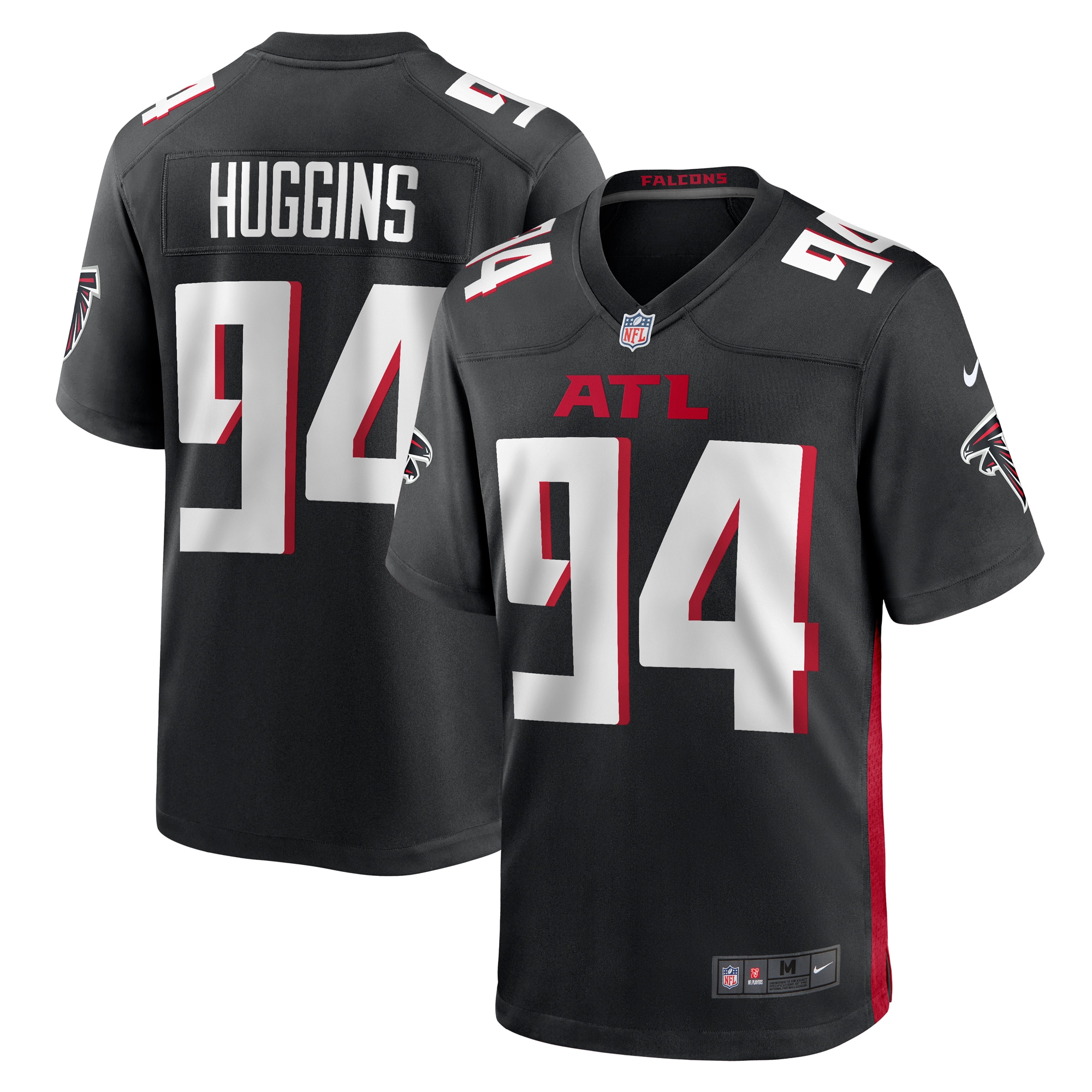 Albert Huggins Atlanta Falcons Team Game Jersey -  Black