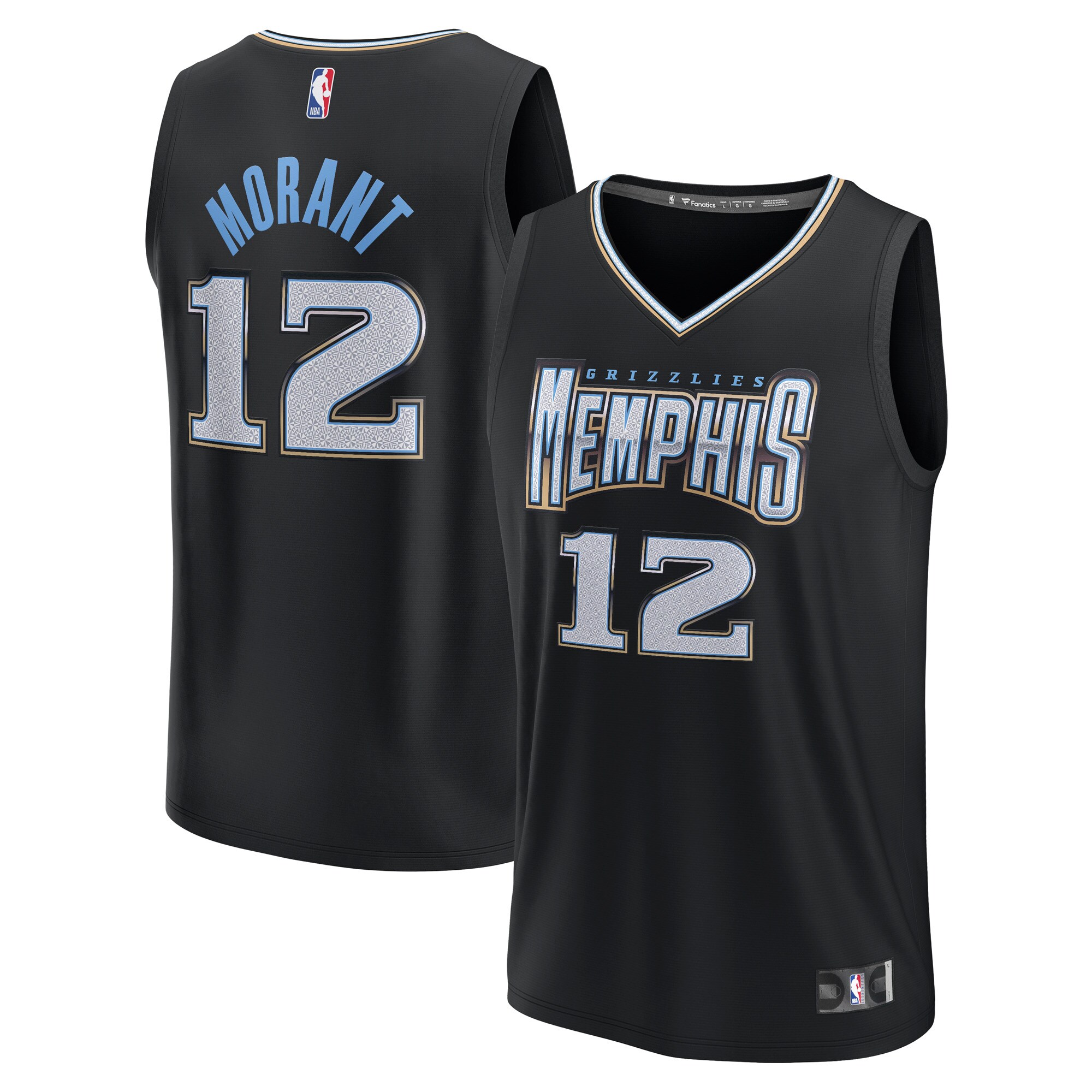 Ja Morant Memphis Grizzlies  2022/23 Fastbreak Jersey - City Edition - Black