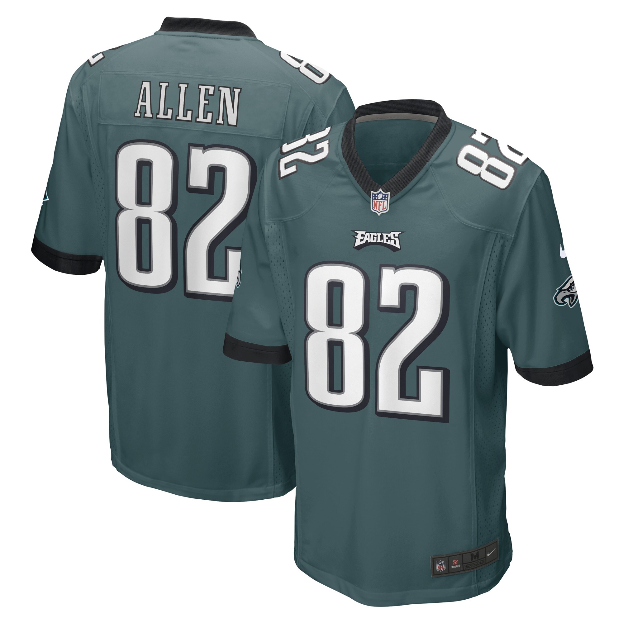Devon Allen Philadelphia Eagles  Game Player Jersey - Midnight Green