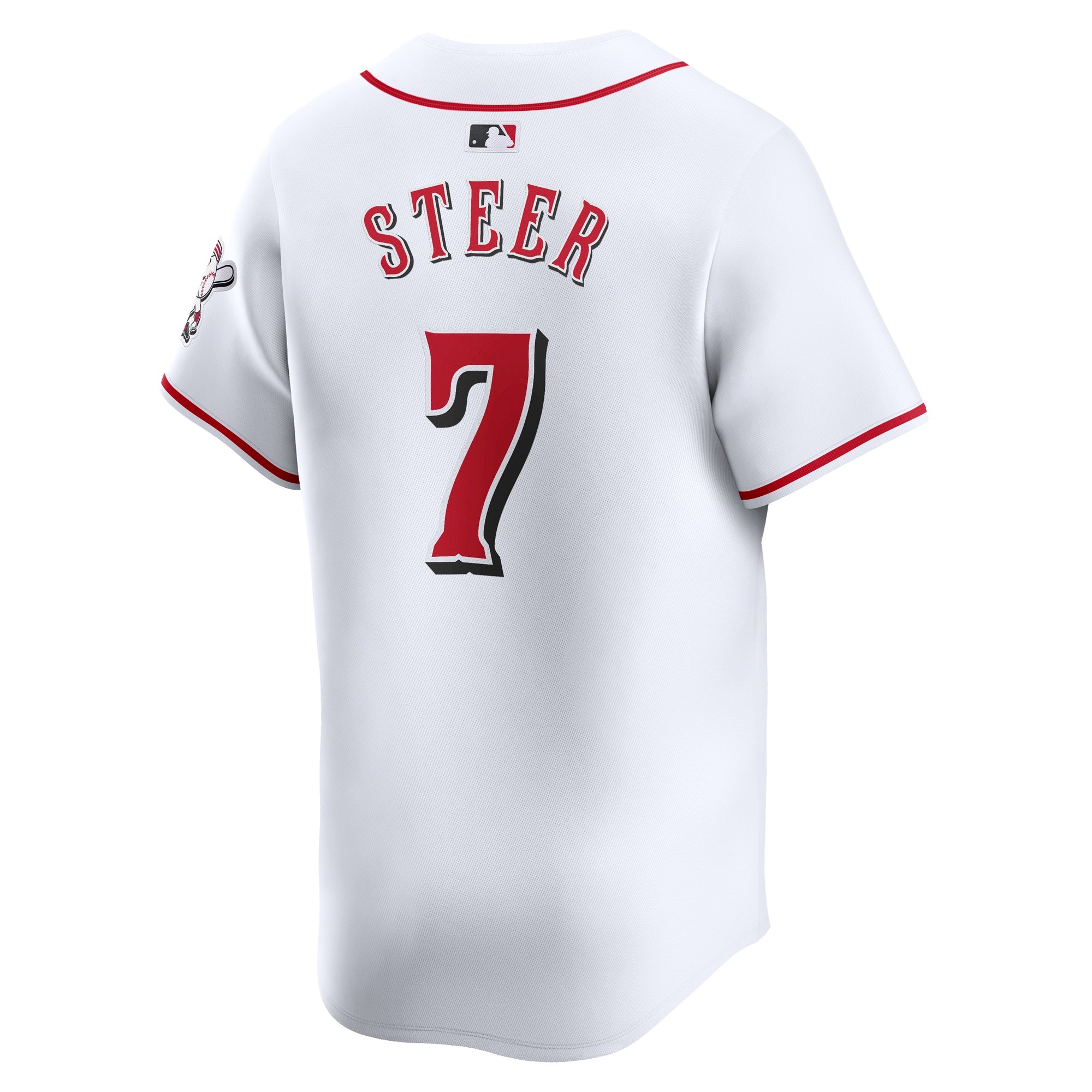 Men's Cincinnati Reds Spencer Steer  White Home Limited Player Jersey