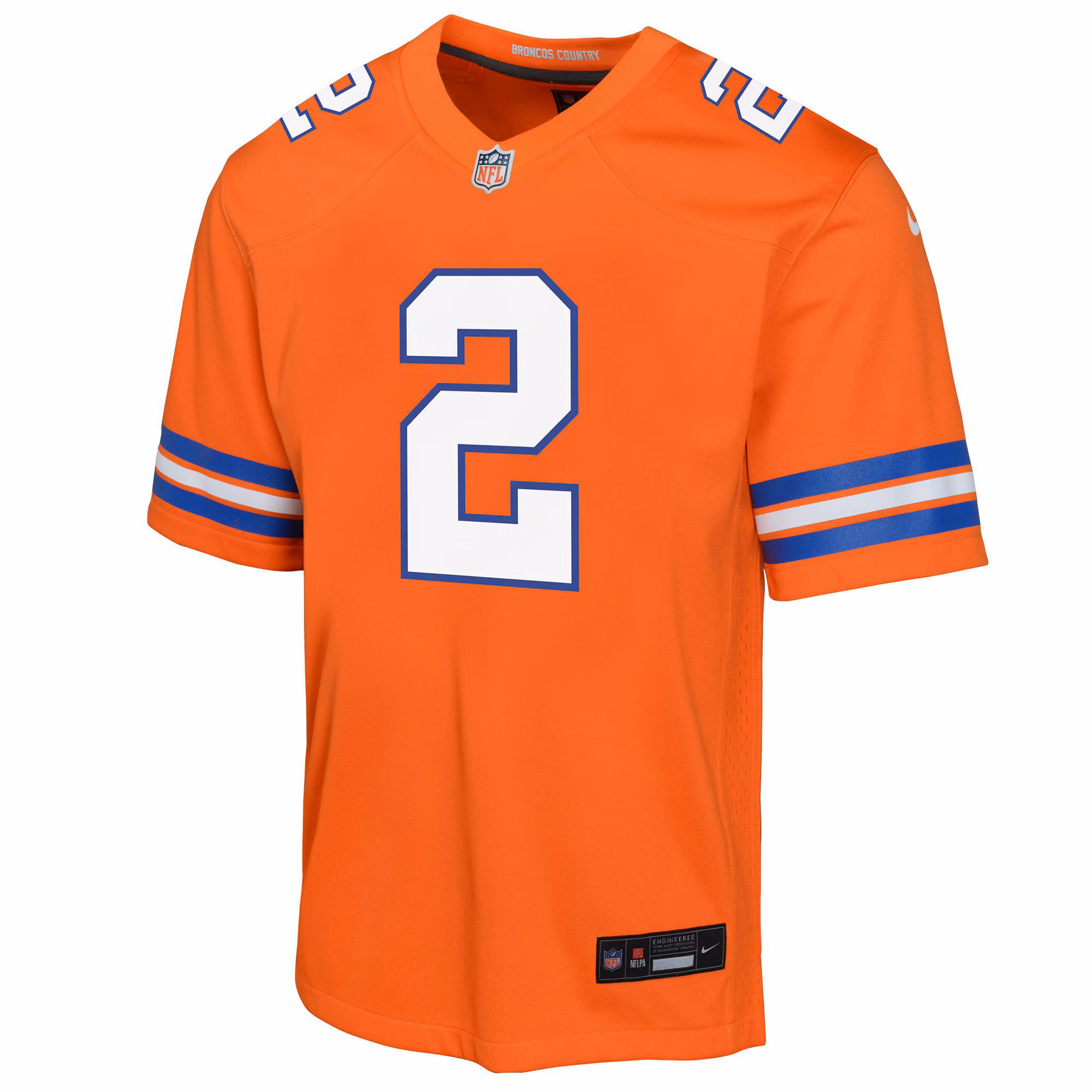 Patrick Surtain II Denver Broncos Youth Mile High Collection 1977 Throwback Game Jersey - Orange