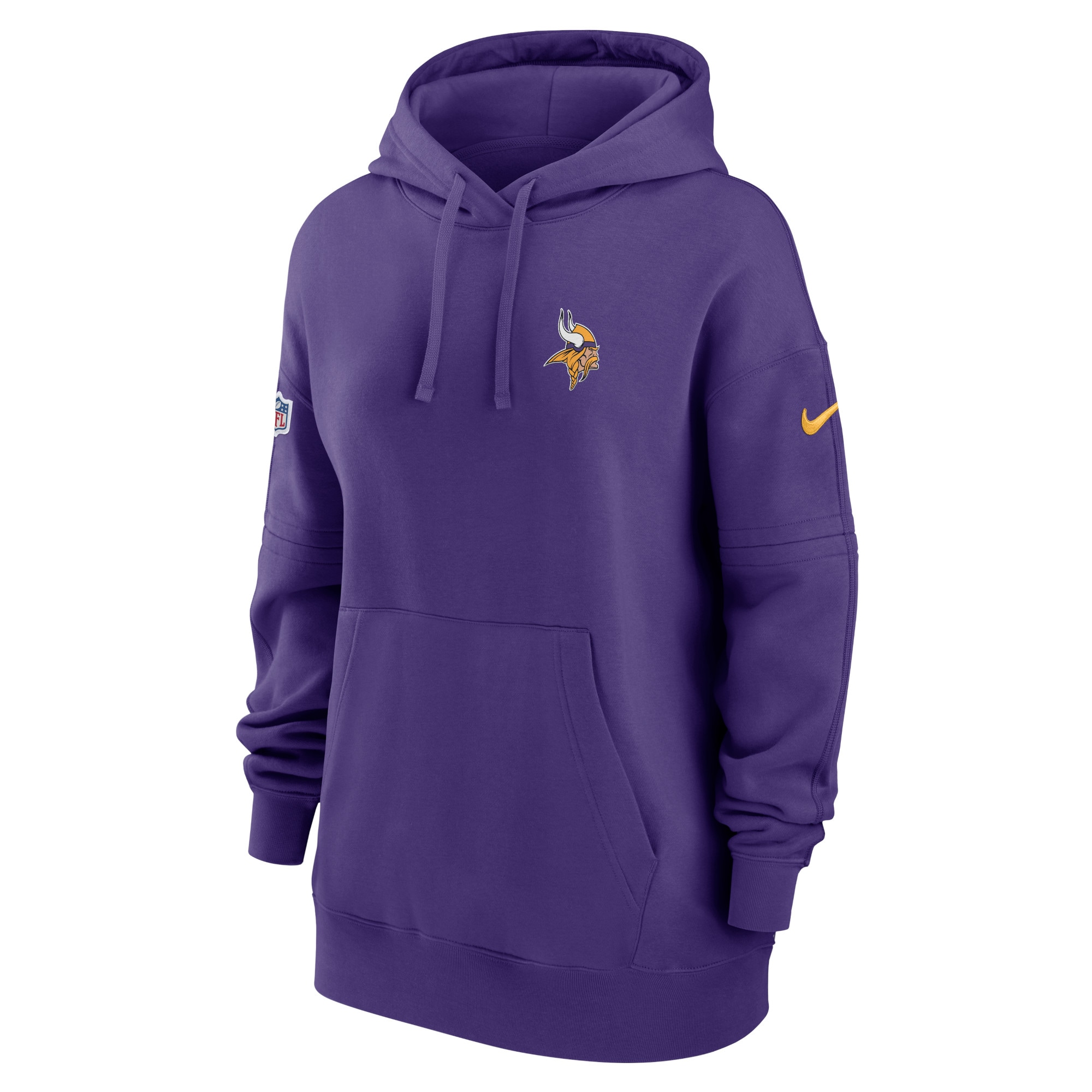 Minnesota Vikings  Women's 2023 Sideline Club Fleece Pullover Hoodie - Purple
