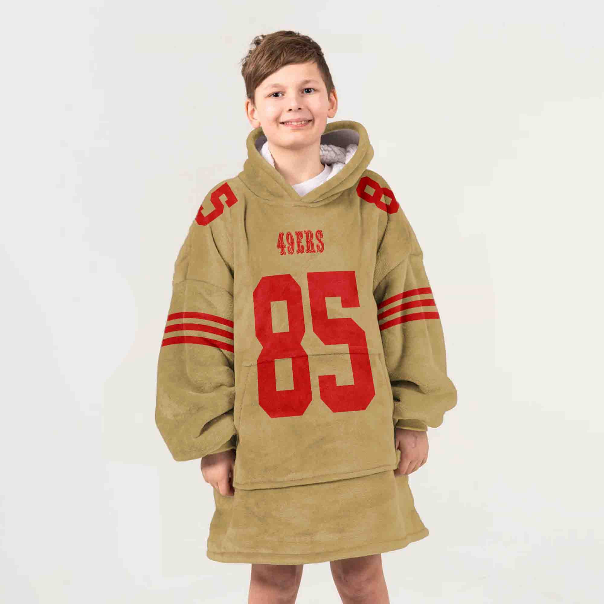 Adult 85 San Francisco 49ers Football Unisex Blanket Hoodie