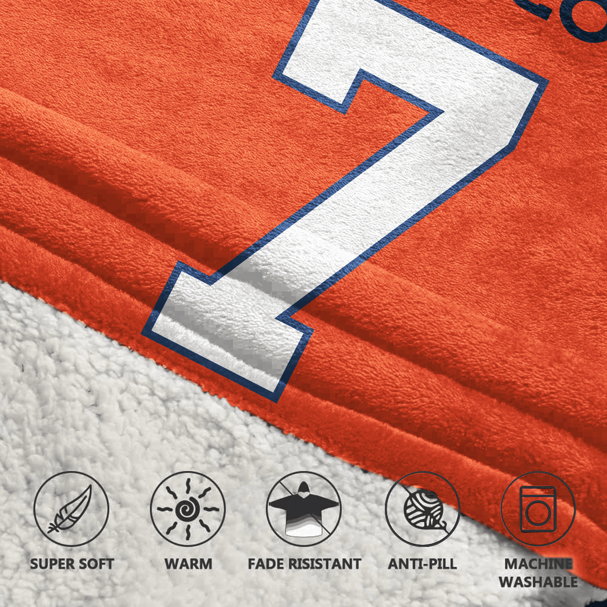 Kid J.E 7 Denver Football Unisex Blanket Hoodie