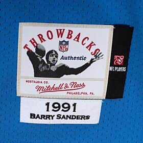 Authentic Barry Sanders Detroit Lions 1991 Jersey