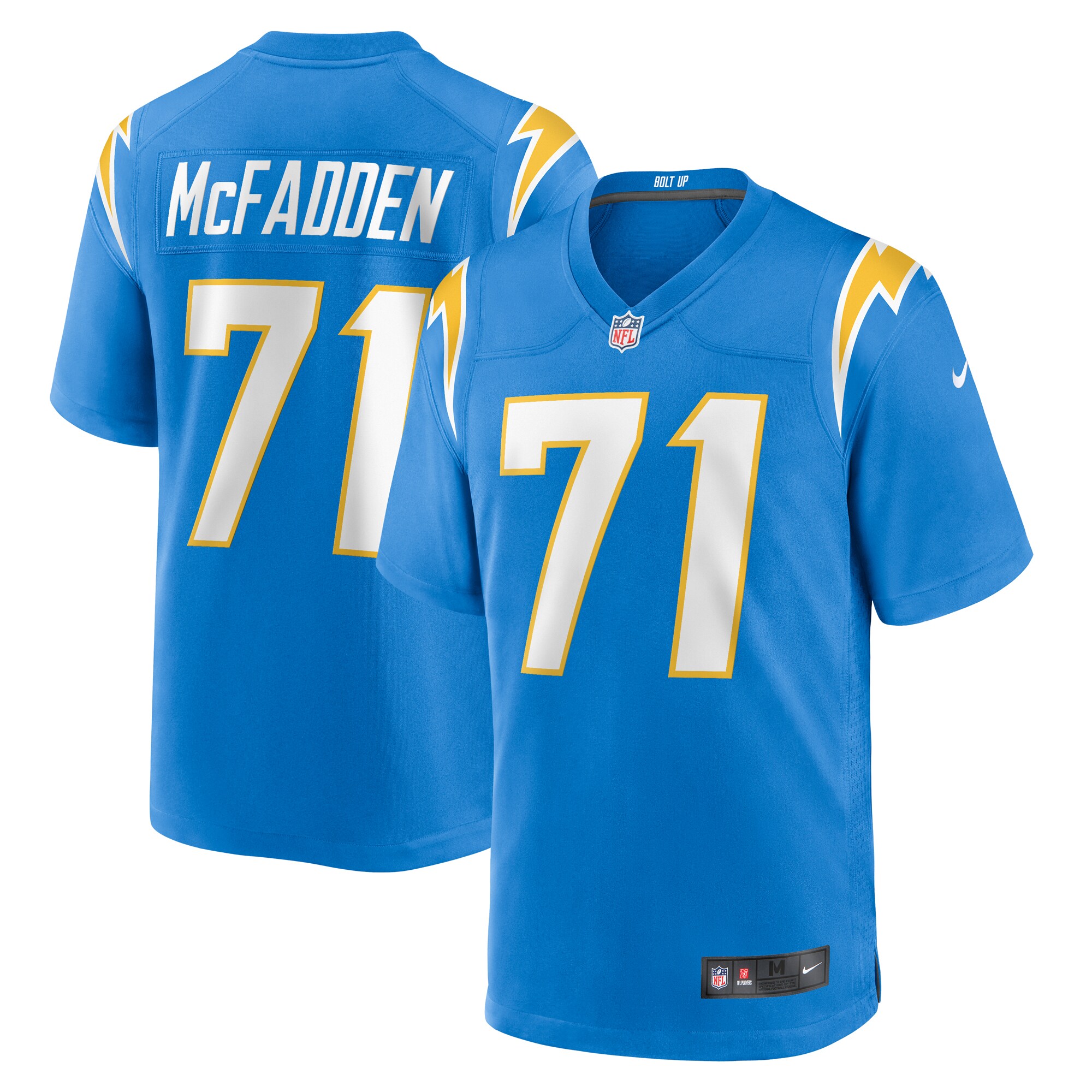 McFadden Los Angeles Chargers  Team Game Jersey - Powder Blue