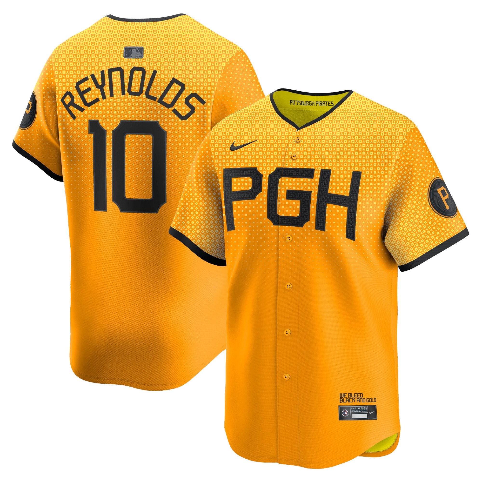 Men's Pittsburgh Pirates Bryan Reynolds  Gold City Connect Limited Player Jersey