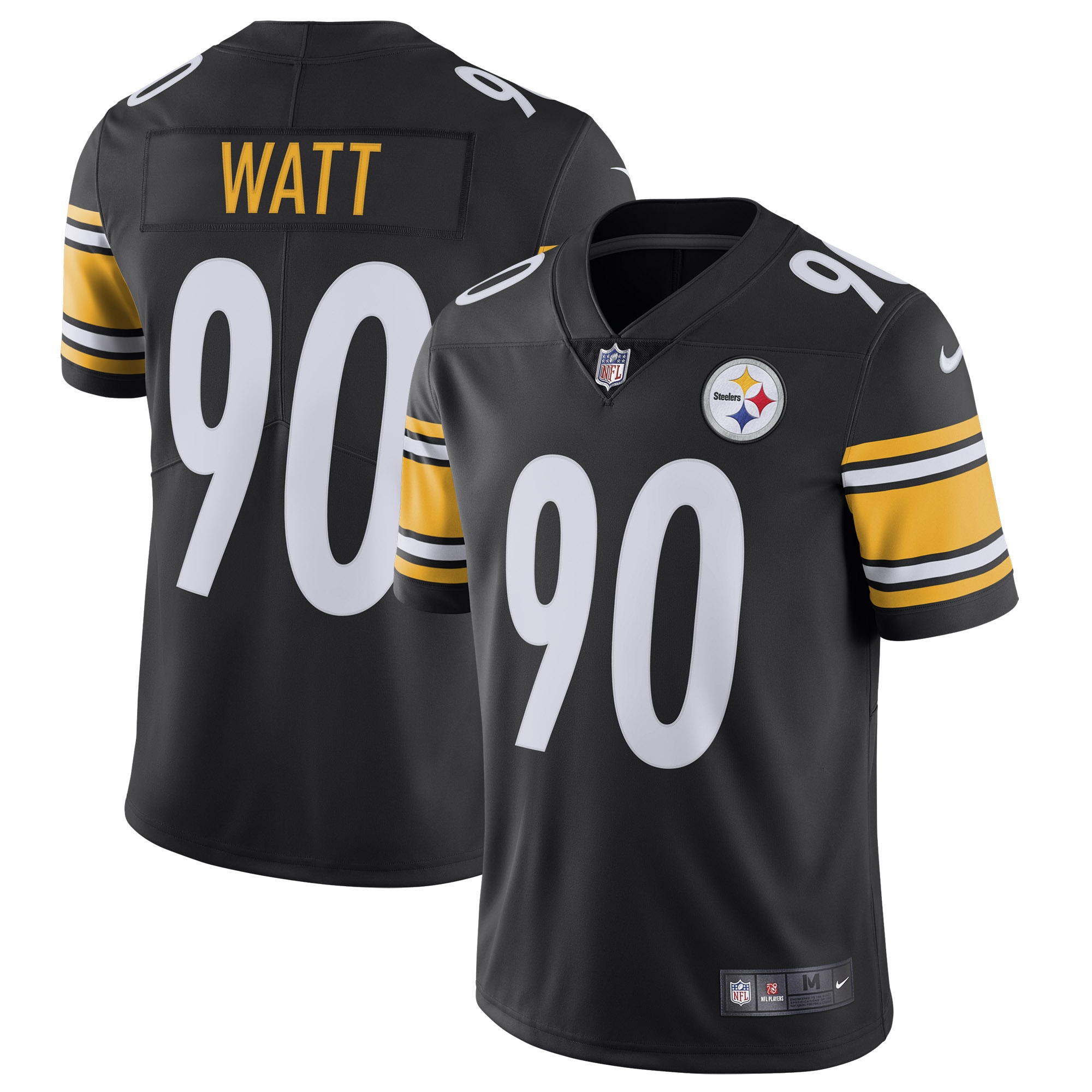 T.J. Watt #90 Pittsburgh Steelers  Vapor Untouchable Limited Jersey - Black