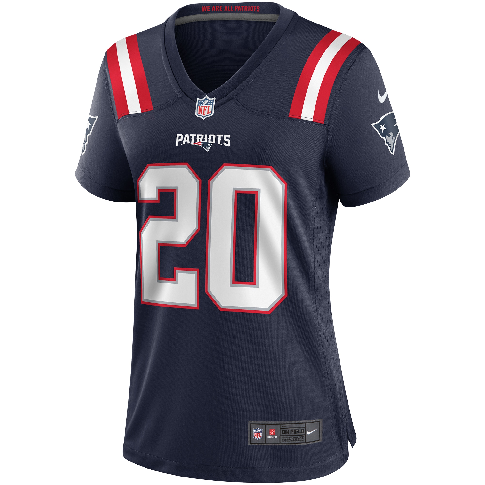 Gino Cappelletti New England Patriots  Women's Game Retired Player Jersey - Navy