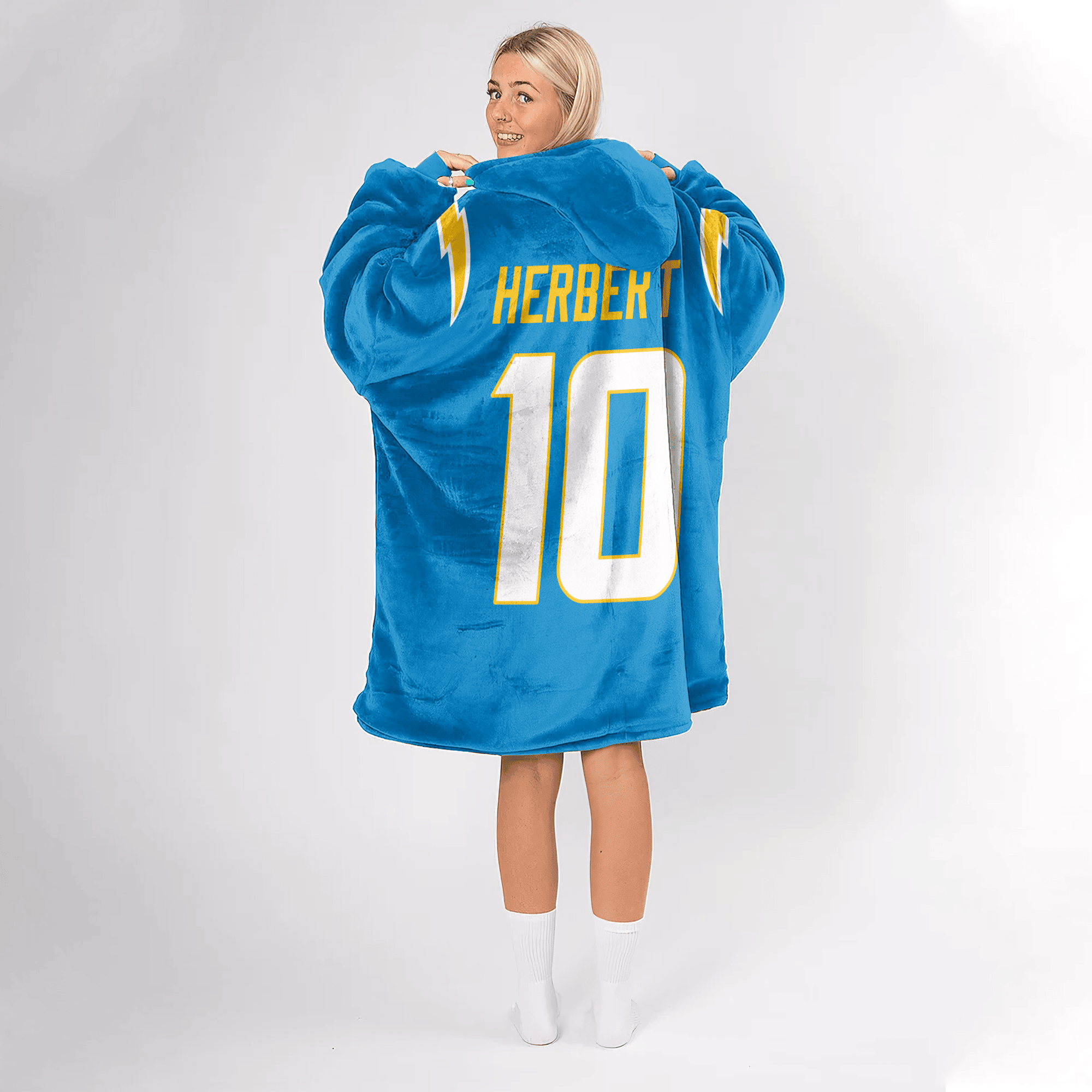 Adult Bolt Up 10 Los Angeles Football Unisex Blanket Hoodie