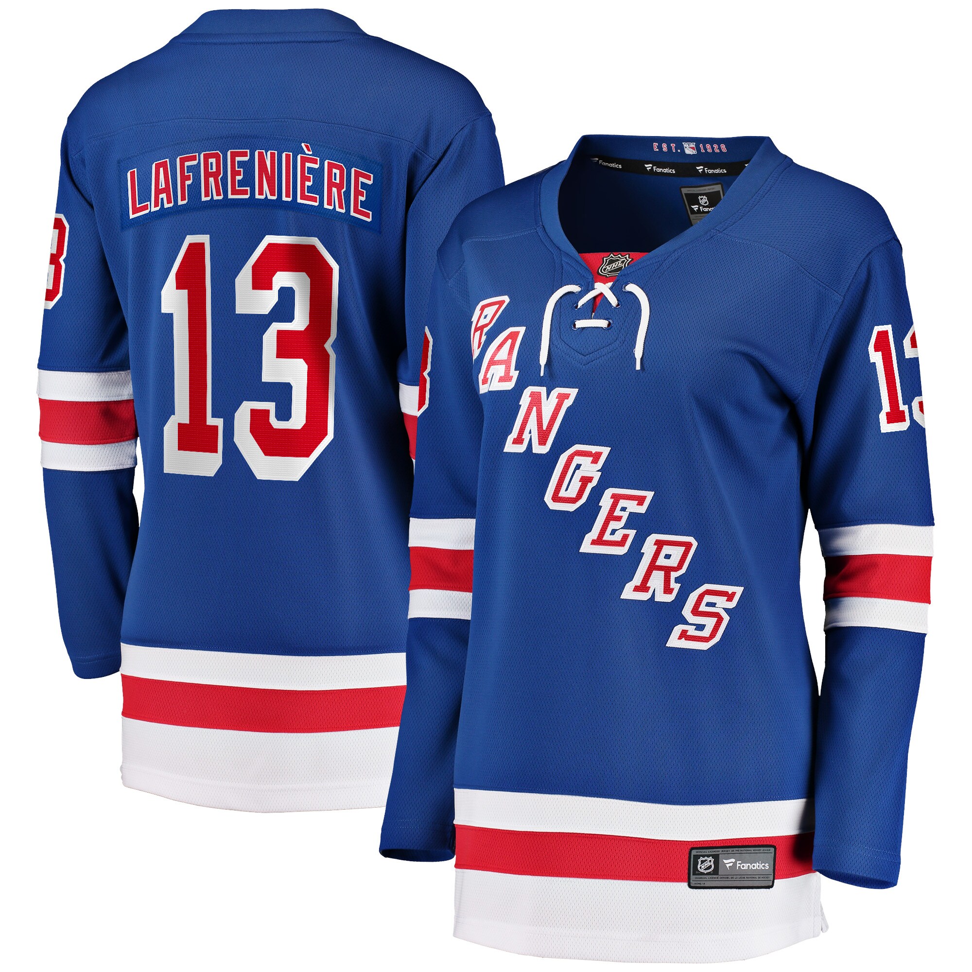 Alexis Lafreniere New York Rangers Women's Home Premier Breakaway Player Jersey - Blue
