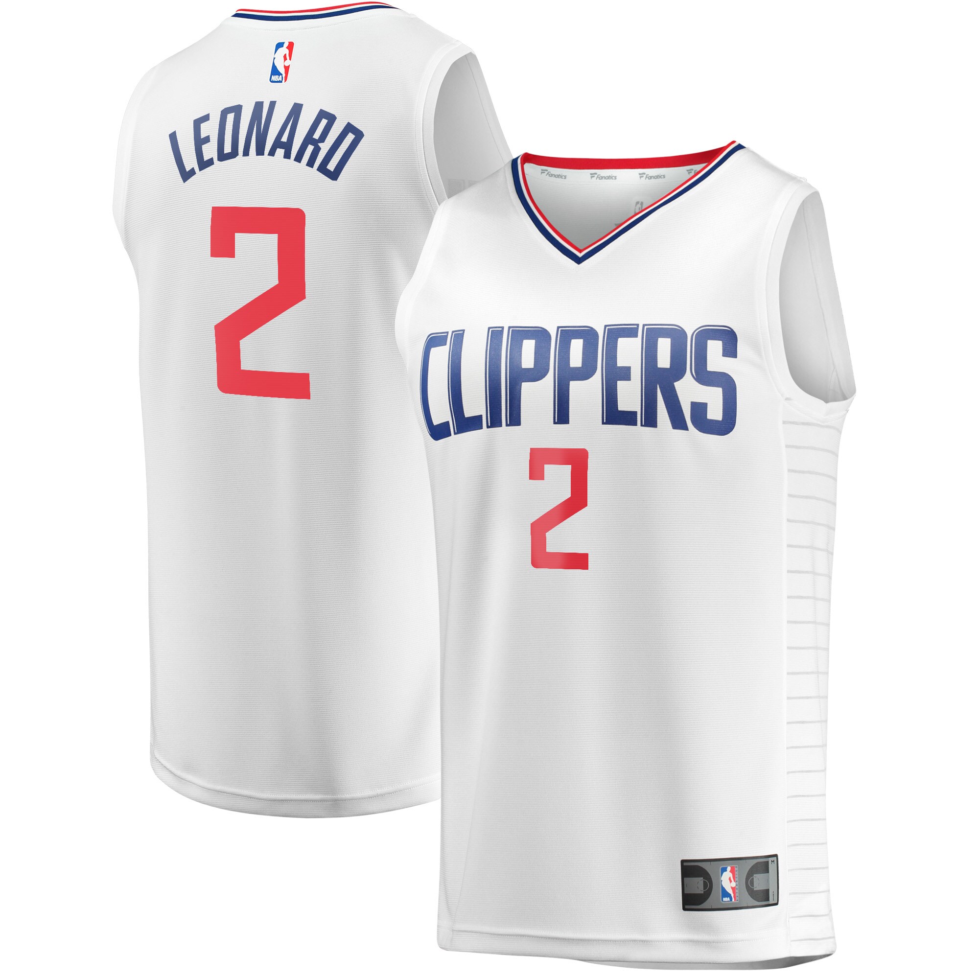 Kawhi Leonard LA Clippers  Fast Break Player Jersey - Association Edition - White