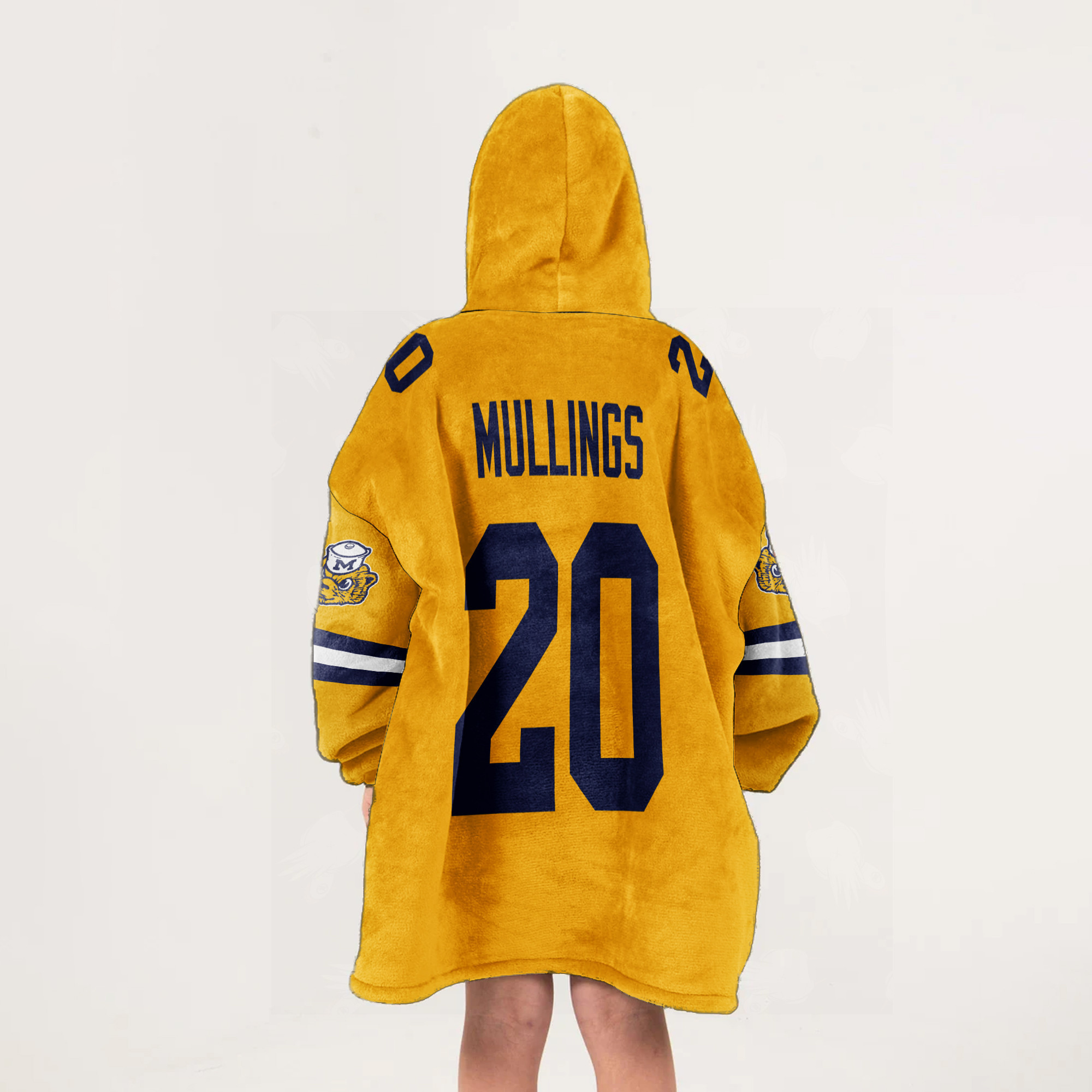 Adult 20 Michigan Football Unisex Blanket Hoodie