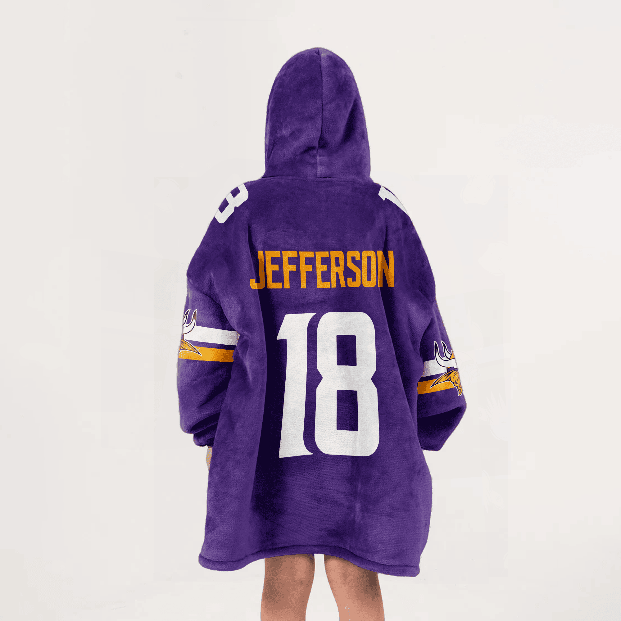 Adult Captain 18 Minnesota Football Unisex Blanket Hoodie