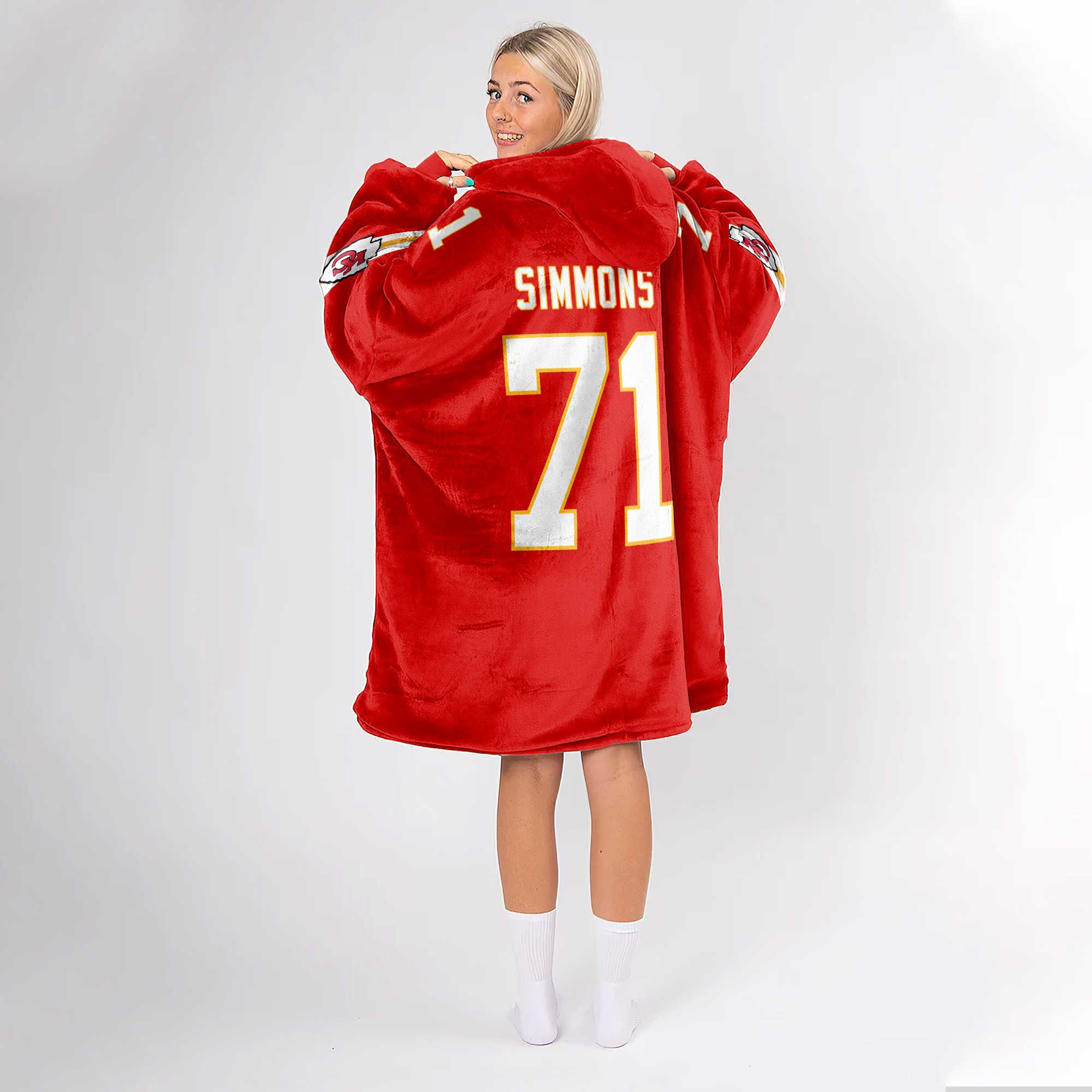 Adult 71 Kansas City Football Unisex Blanket Hoodie