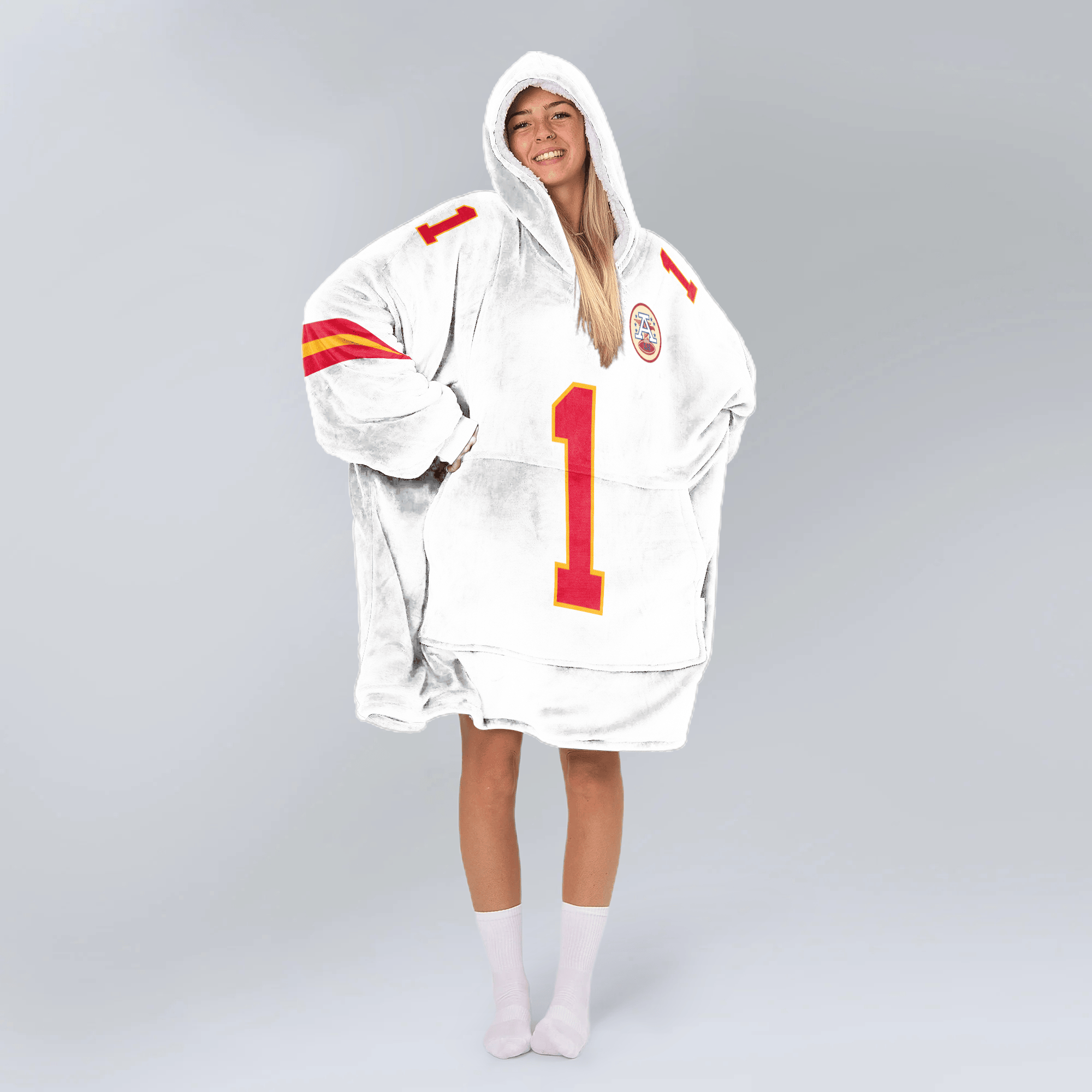 X.W 1 Kansas City Football Unisex Blanket Hoodie