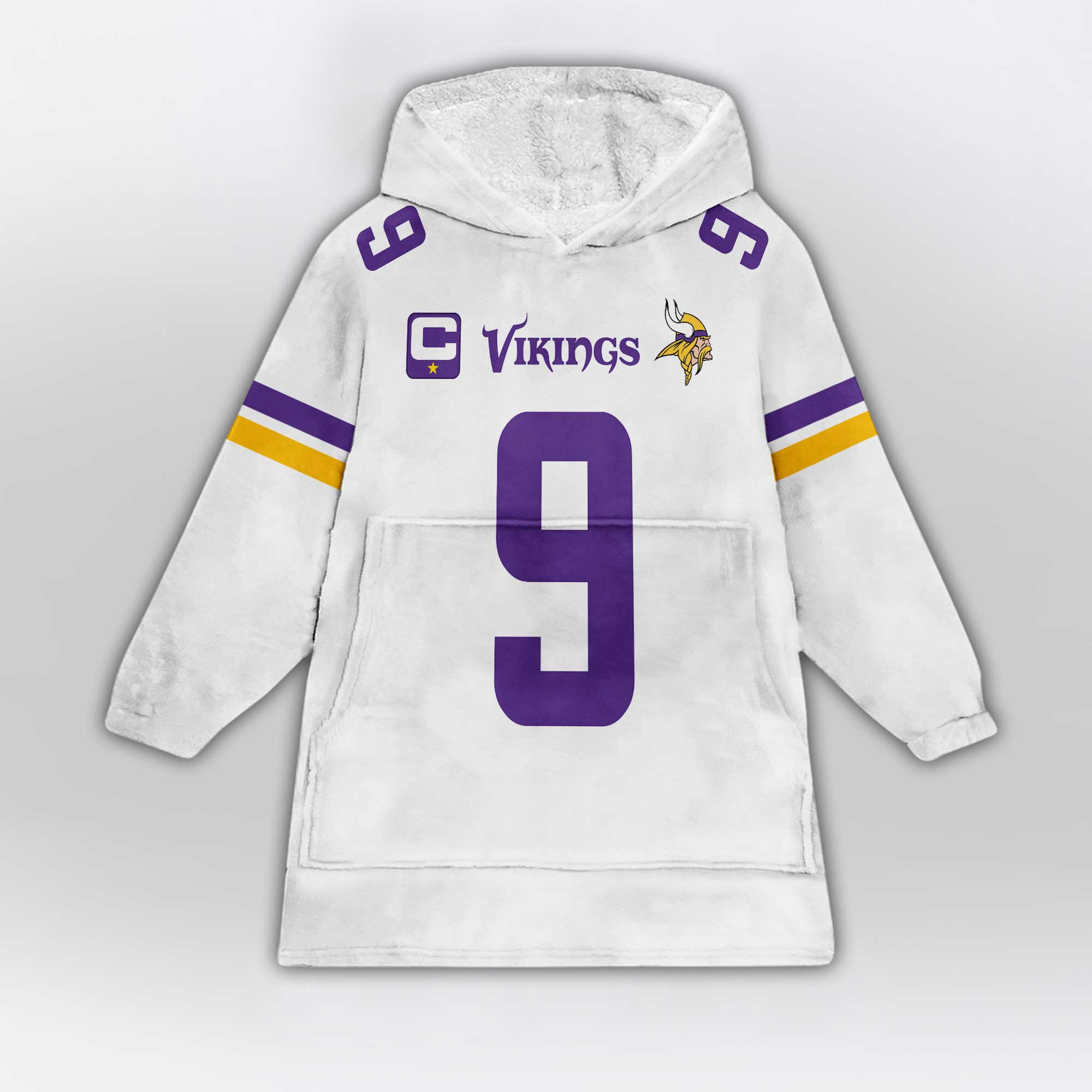 Kid 9 Minnesota Football Unisex Blanket Hoodie