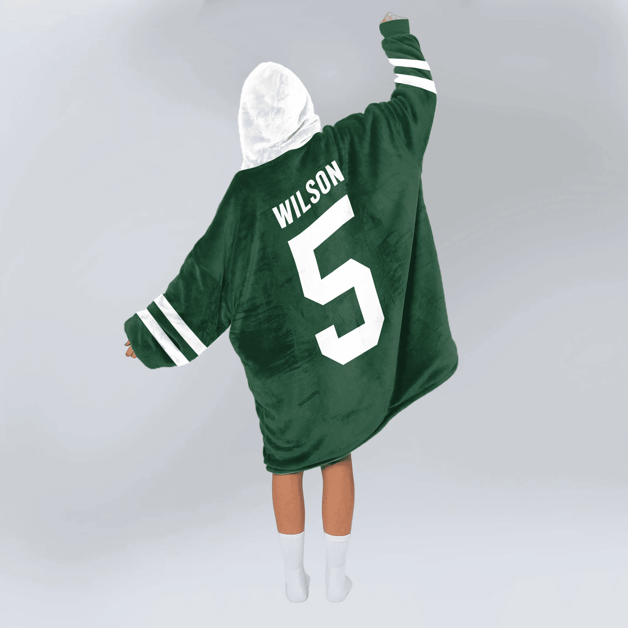 Adult G.W 5 New York J Football Unisex Blanket Hoodie