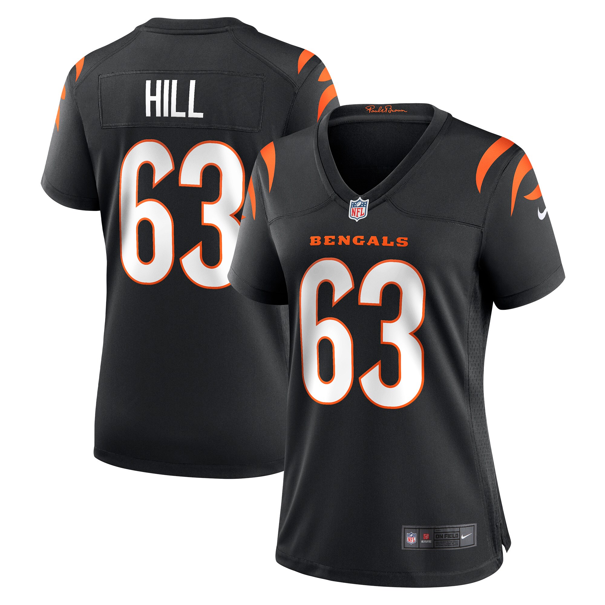 Trey Hill Cincinnati Bengals Women's Game Jersey - Black