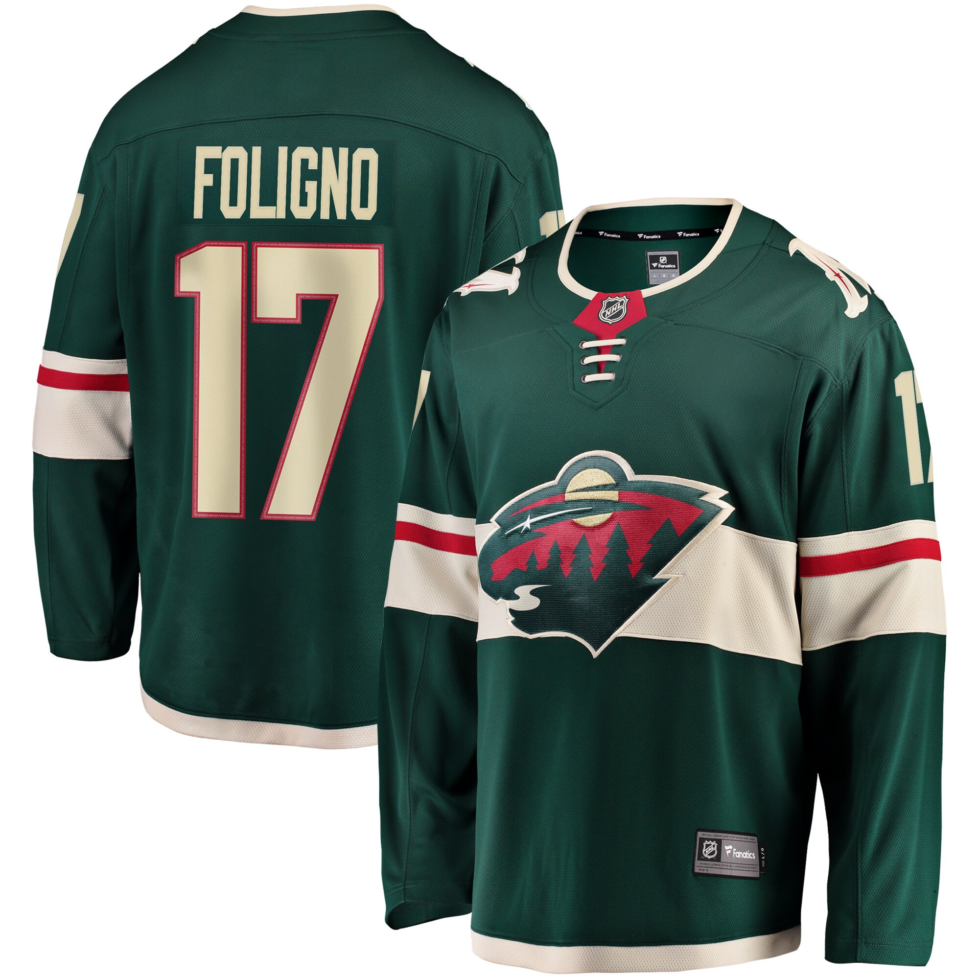 Marcus Foligno Minnesota Wild Breakaway Jersey - Green
