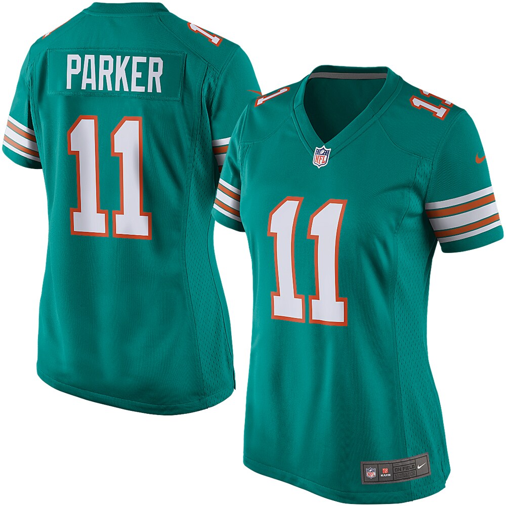 DeVante Parker Miami Dolphins  Women's Game Player Jersey - Aqua