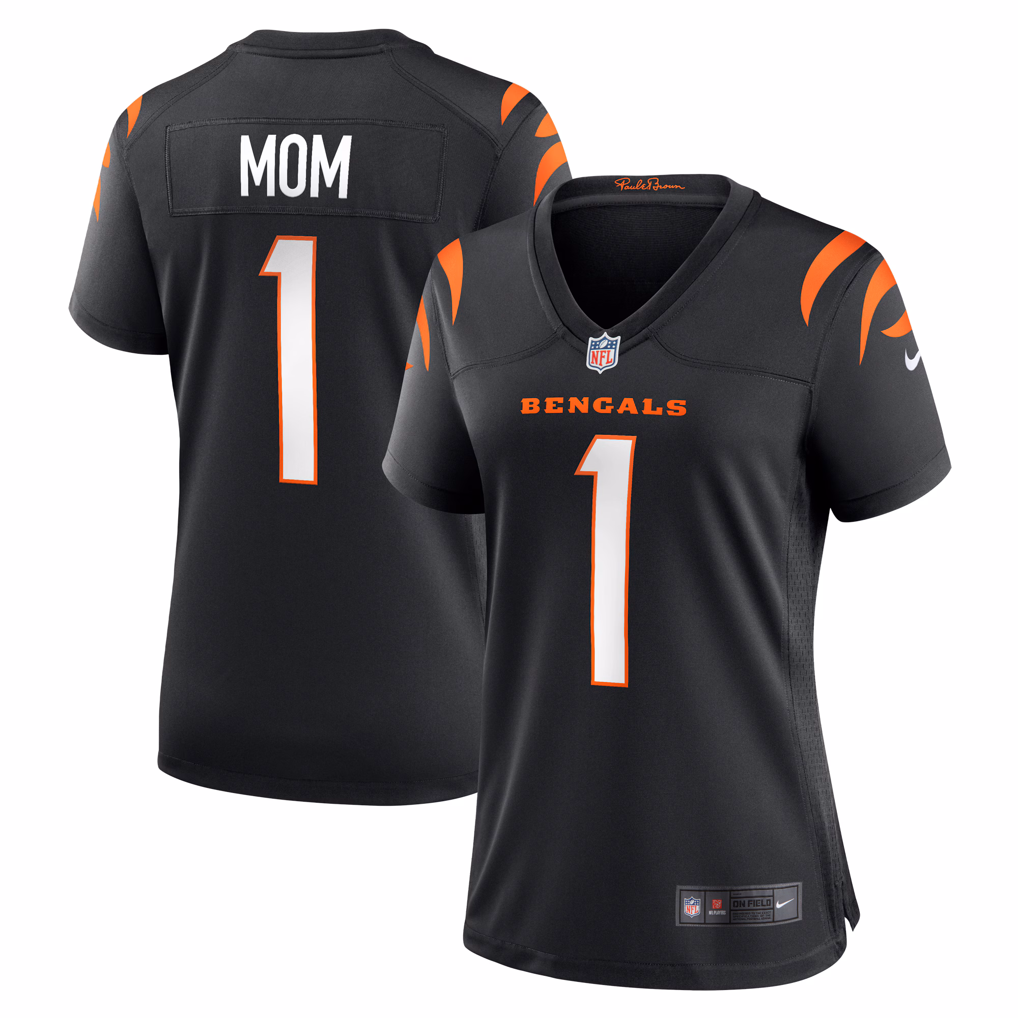 Number 1 Mom Cincinnati Bengals Women's Game Jersey - Black
