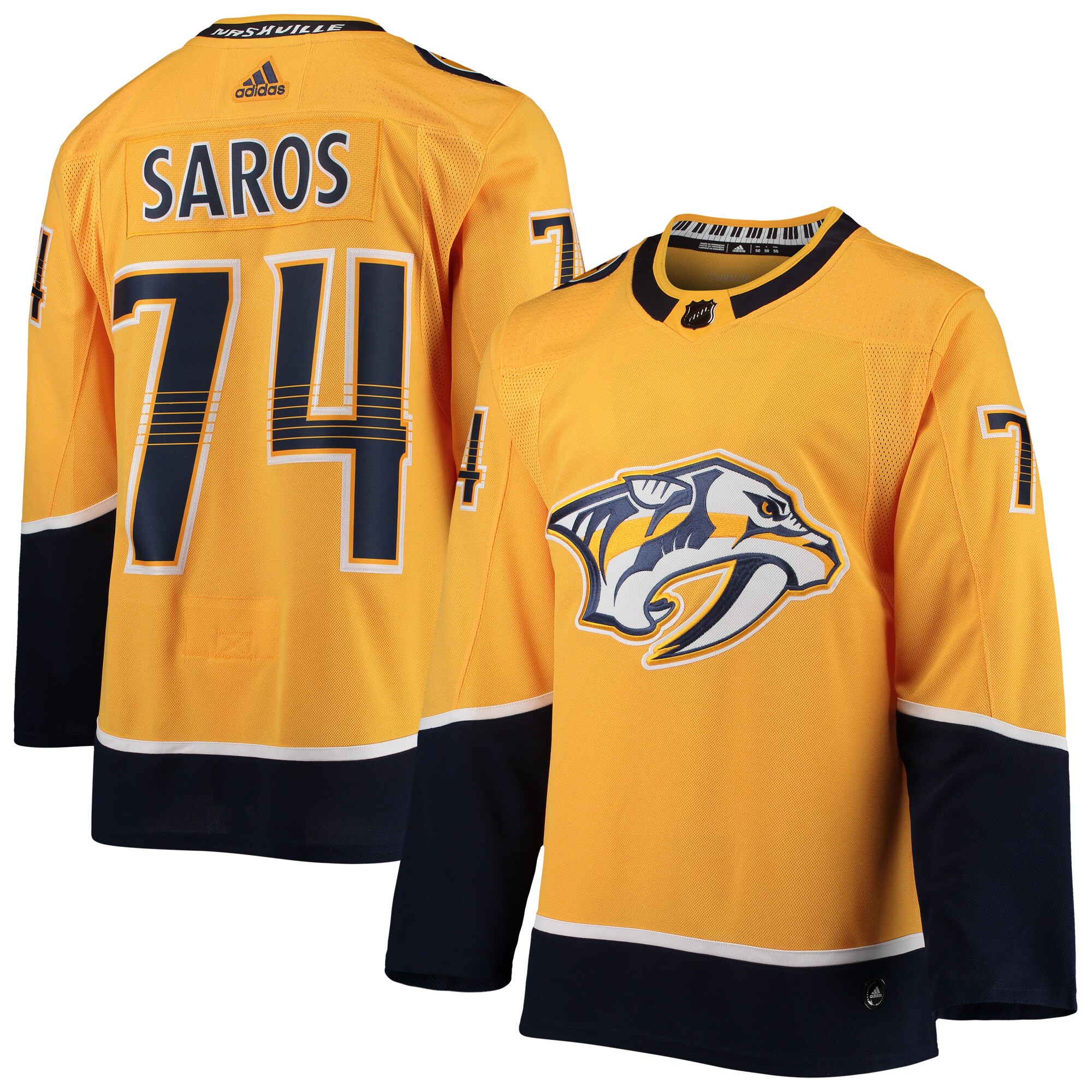 Juuse Saros Nashville Predators  Home Authentic Player Jersey - Gold