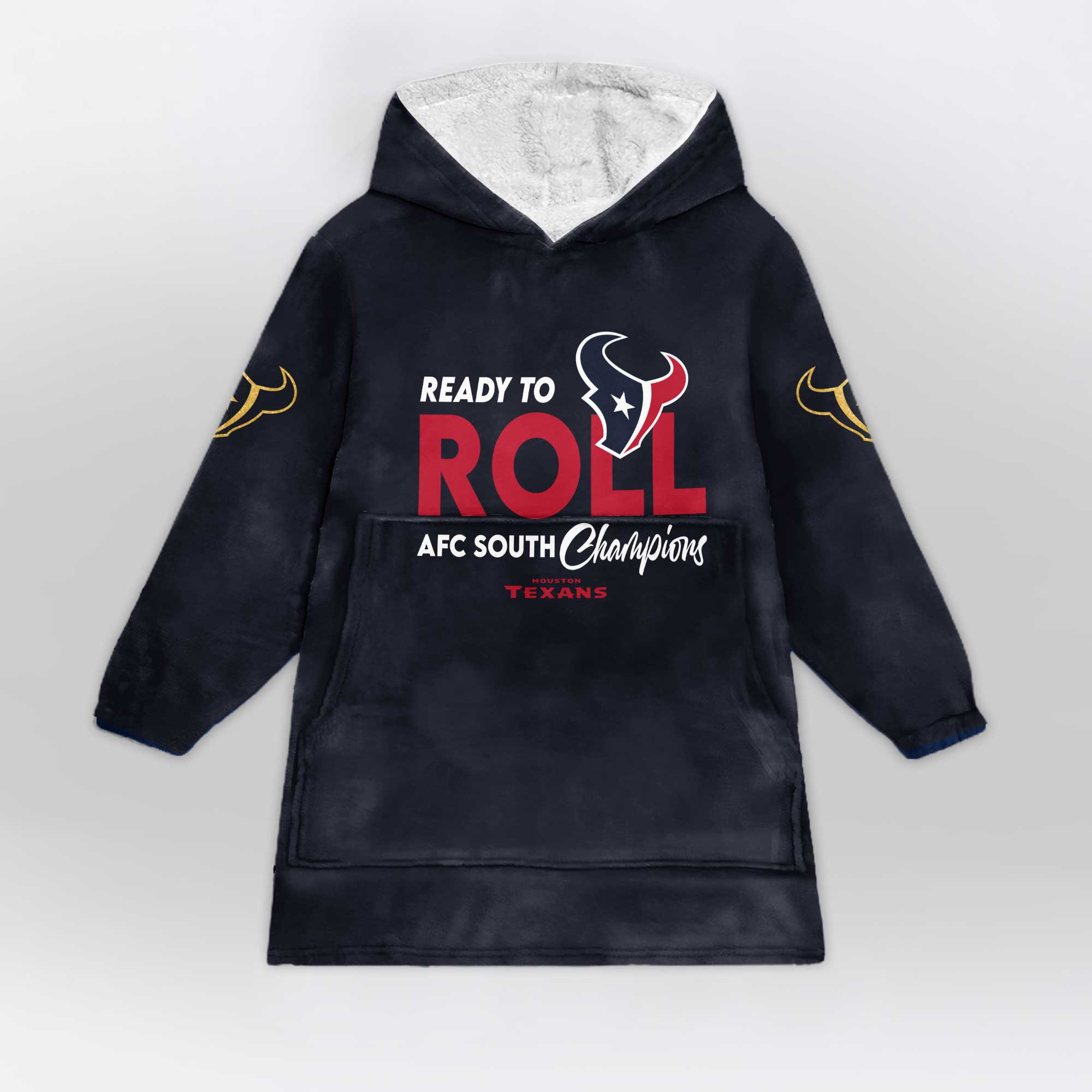 Adult Houston Football Unisex Blanket Hoodie