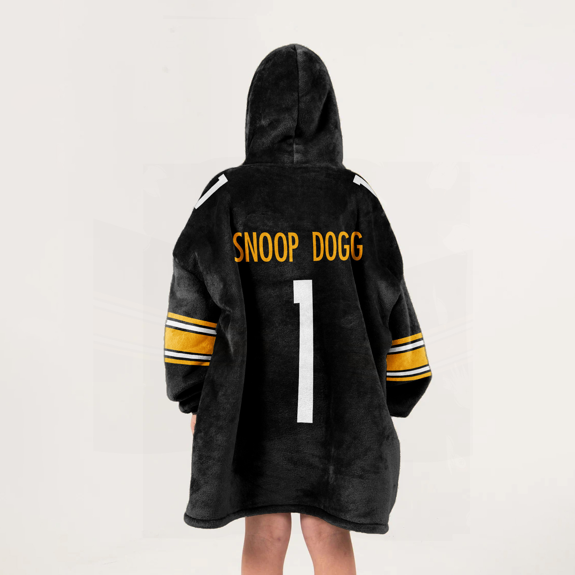Adult S.D 1 Pittsburgh Football Unisex Blanket Hoodie