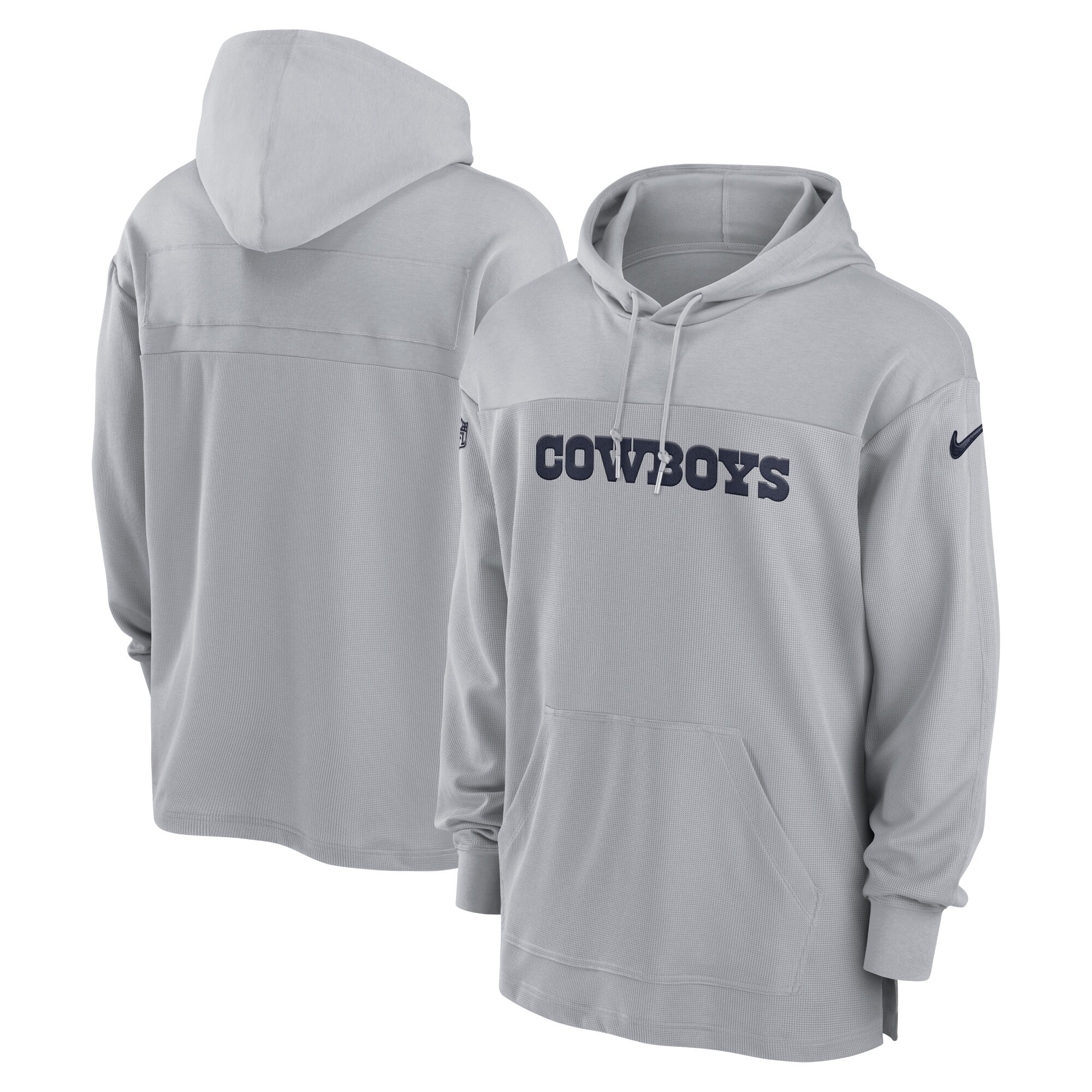 Dallas Cowboys  2023 Sideline Lightweight Performance Hooded Top - Silver