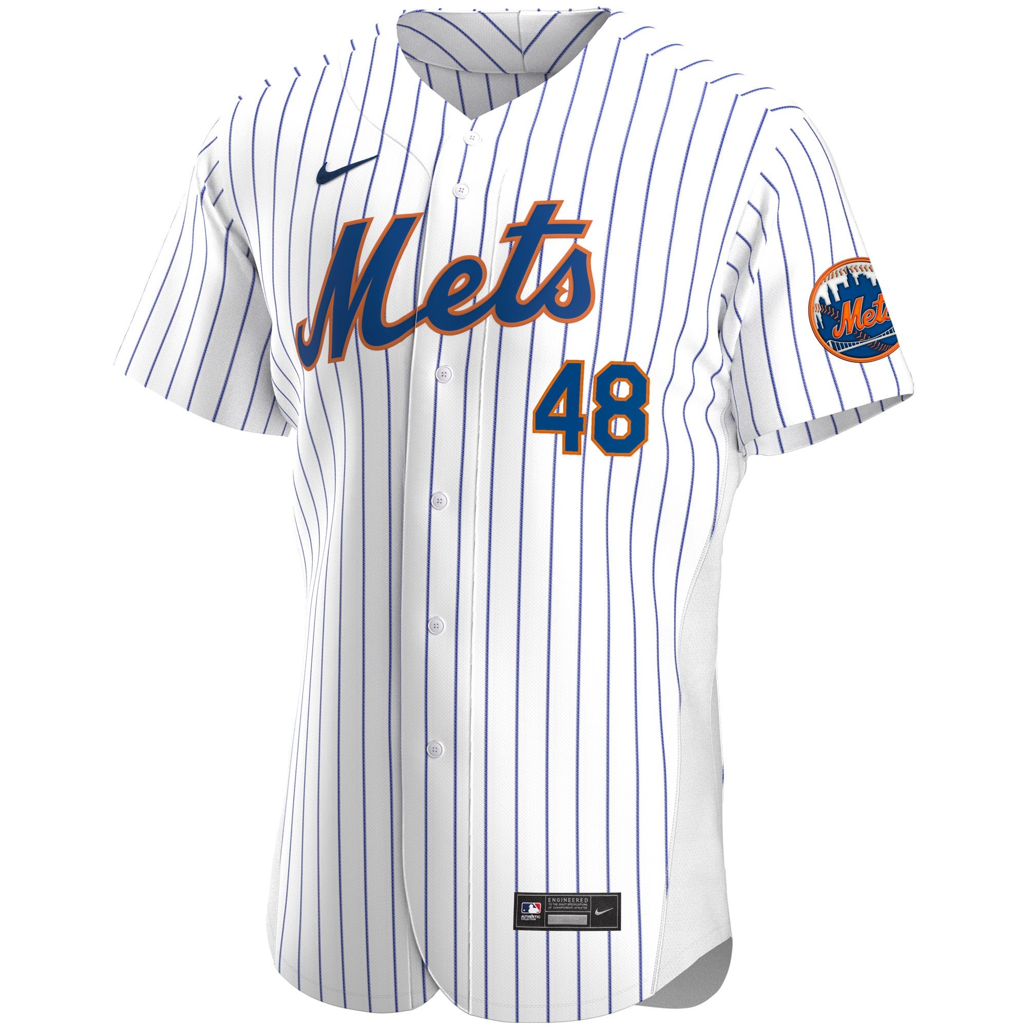 Men's New York Mets Jacob deGrom  White Home Player Jersey