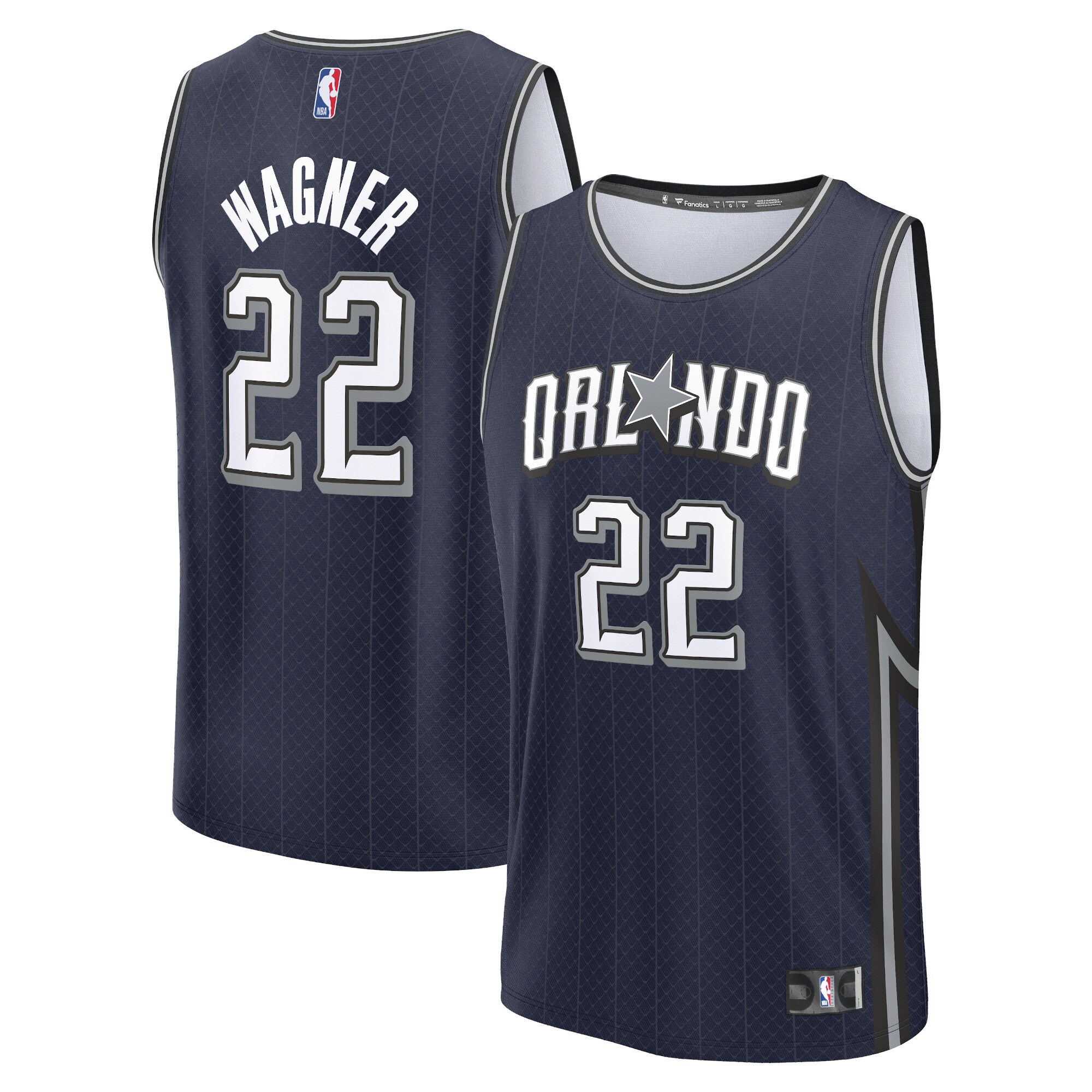 Unisex Orlando Magic Franz Wagner  Navy 2023/24 Fast Break Jersey - City Edition
