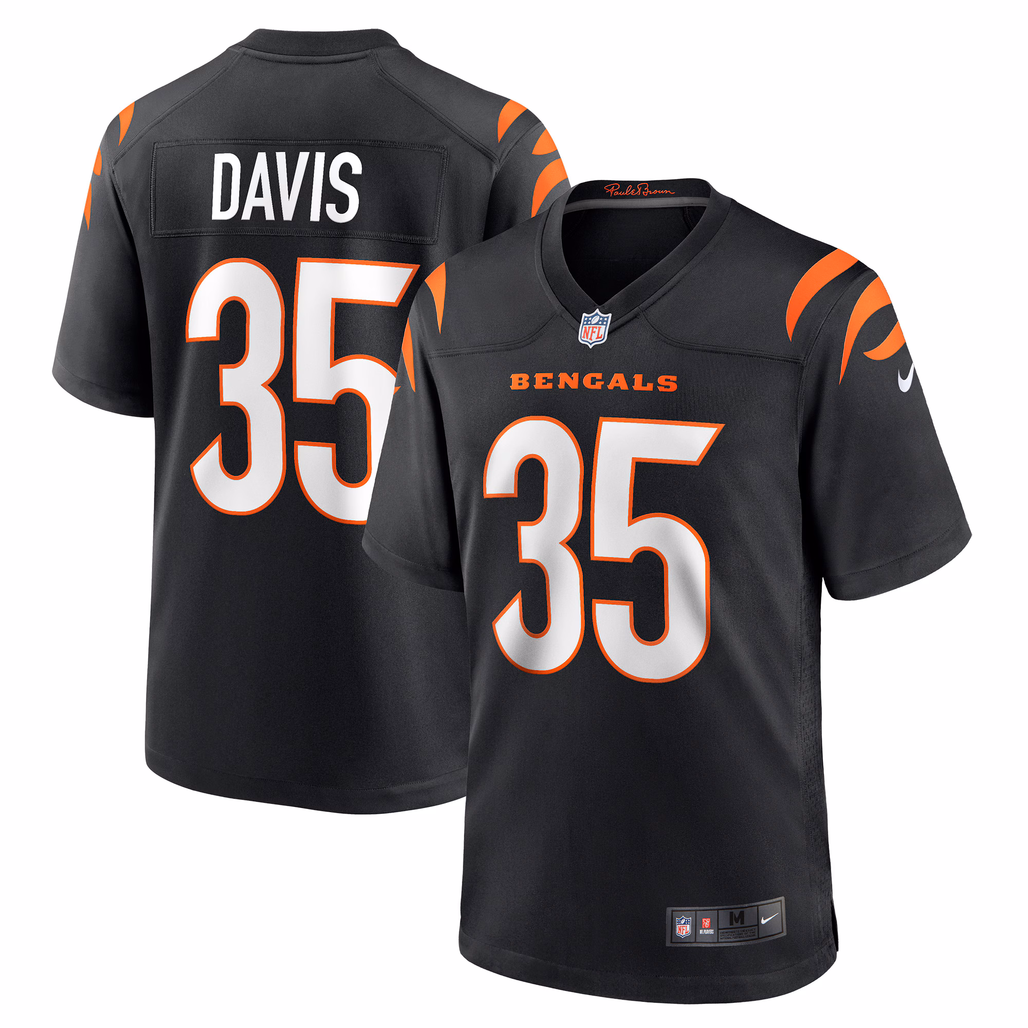 Jalen Davis Cincinnati Bengals Game Player Jersey - Black