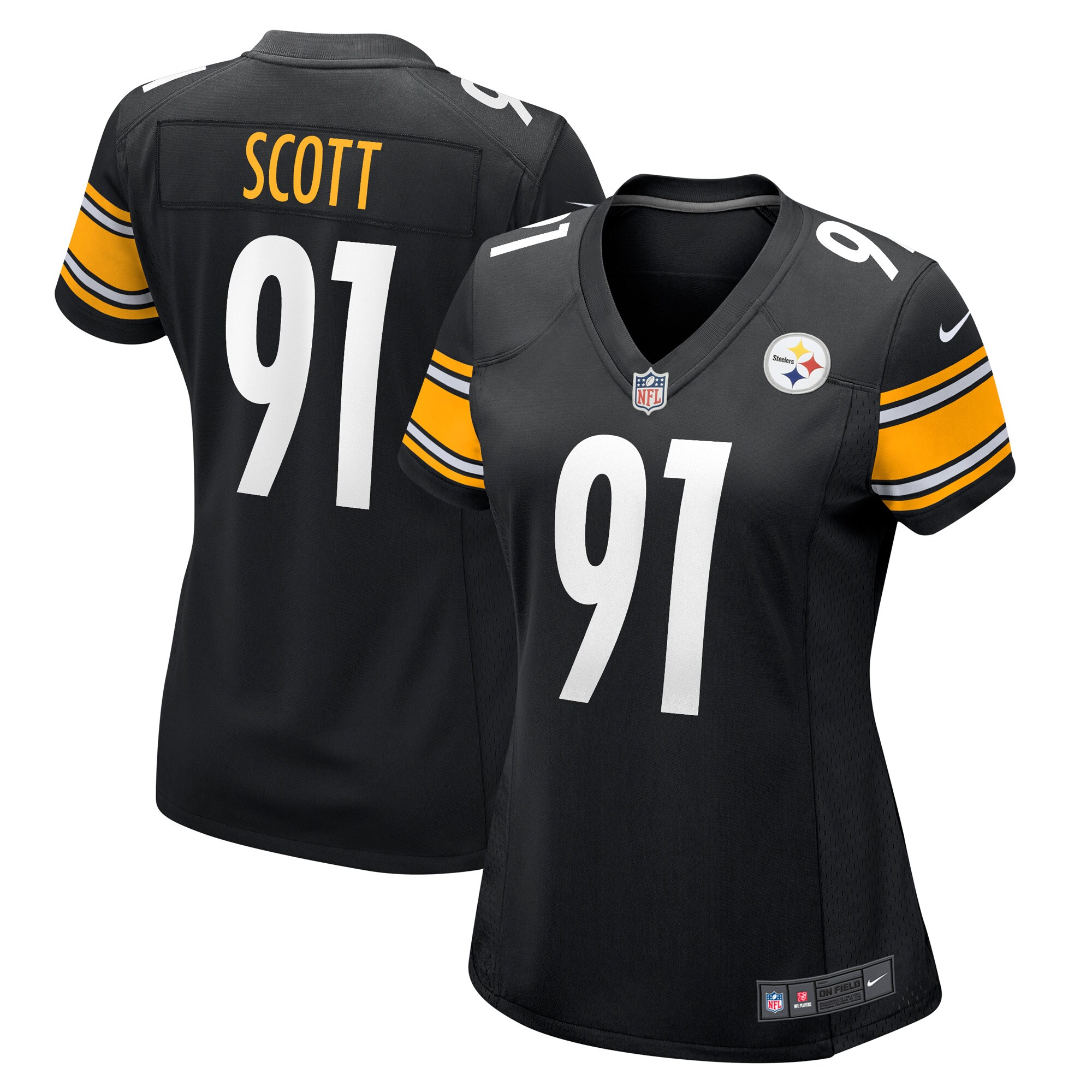 Delontae Scott Pittsburgh Steelers  Women's Game Player Jersey - Black