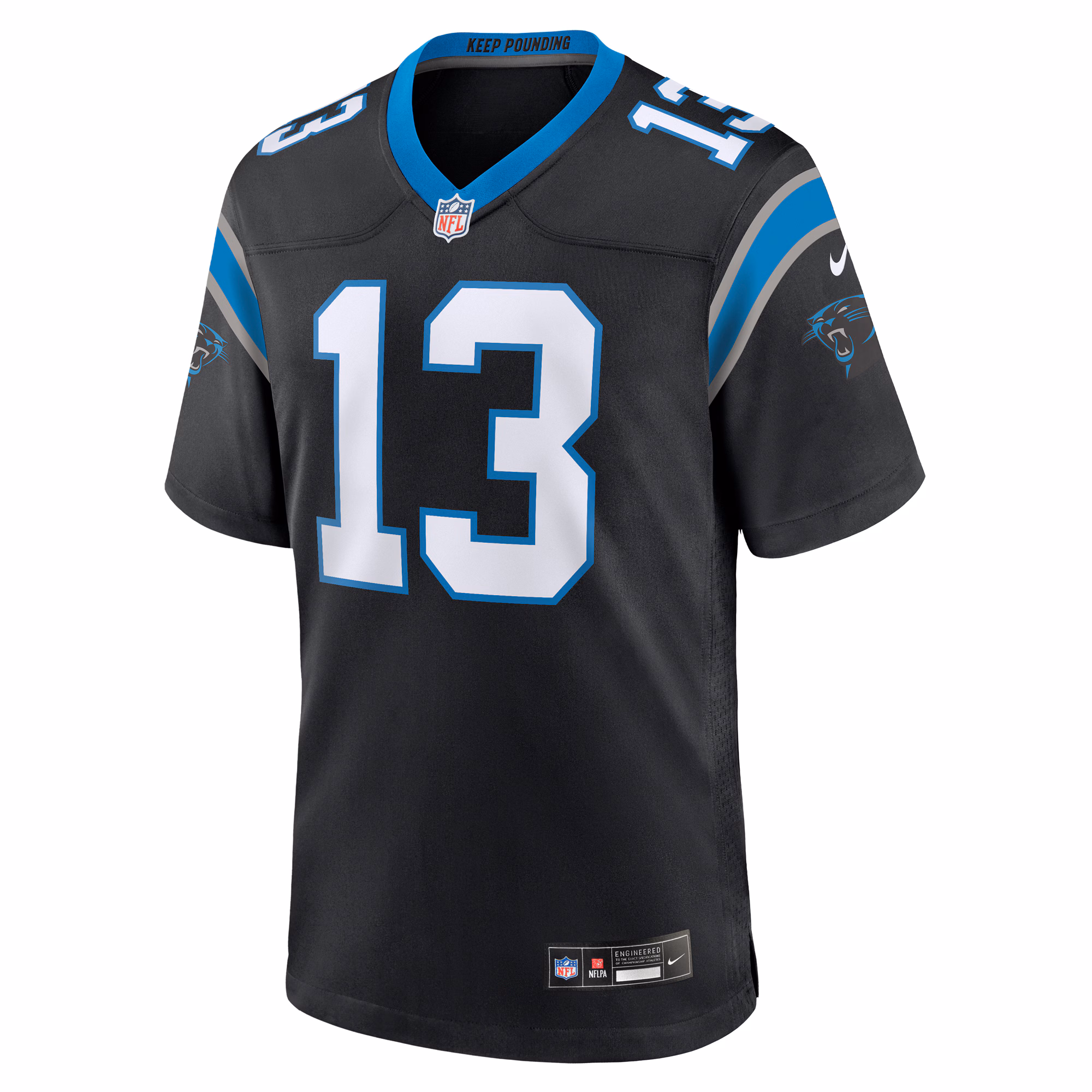 Troy Hill Carolina Panthers Team Game Jersey -  Black