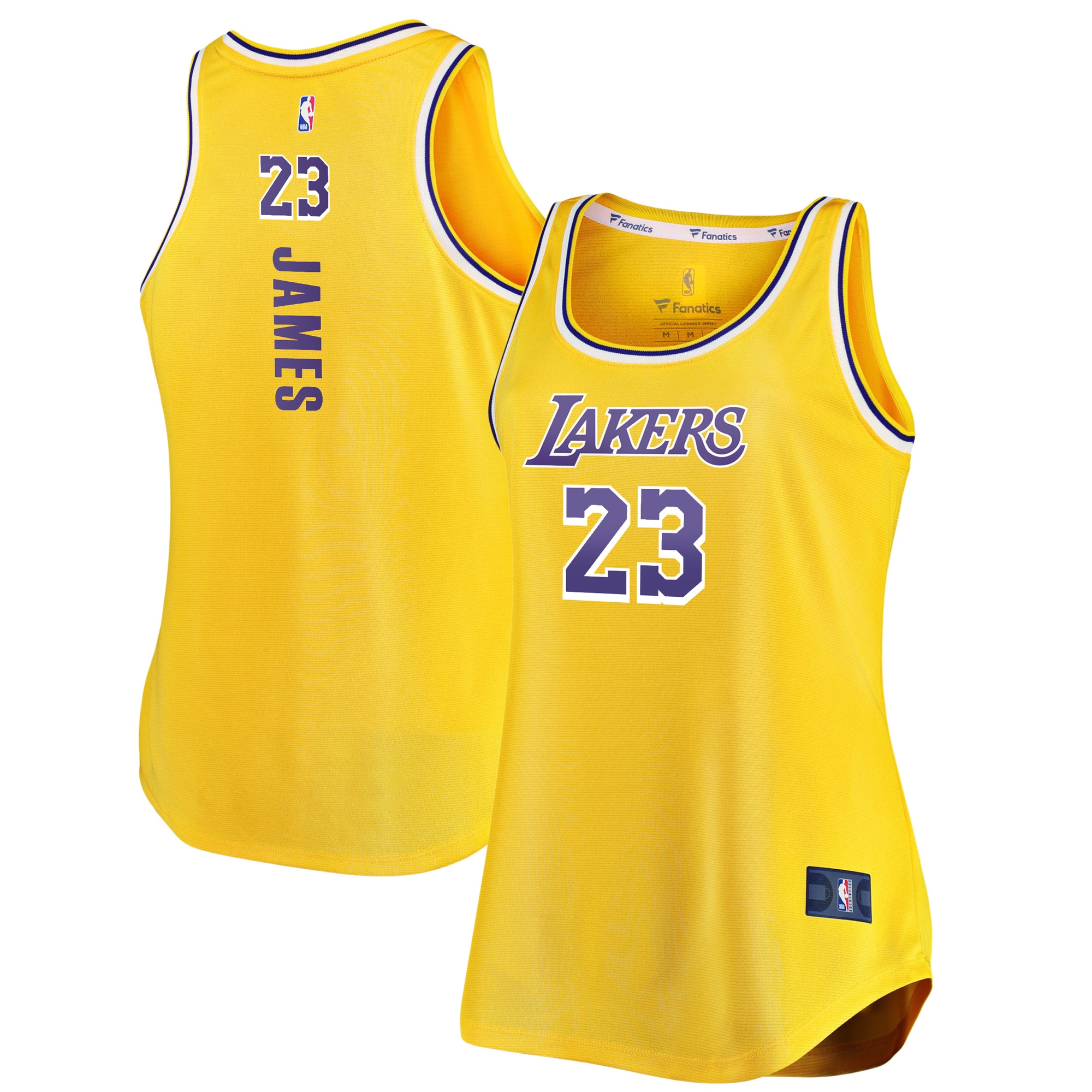 LeBron James Los Angeles Lakers  Women's Fast Break Tank Jersey - Gold