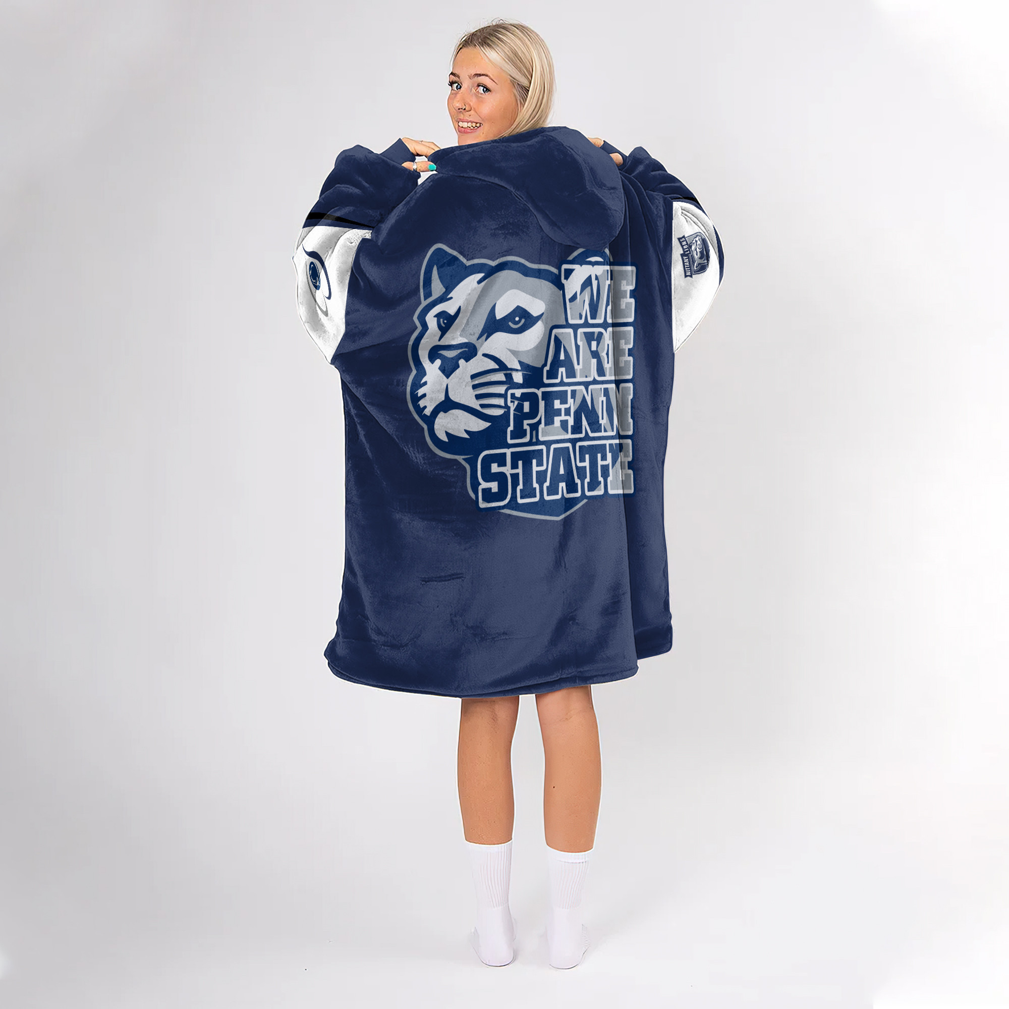 Adult Penn State Football Unisex Blanket Hoodie