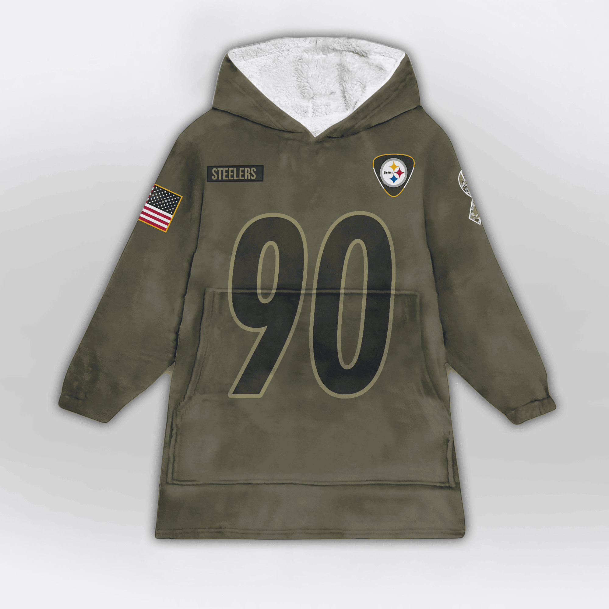 Army T.J.W 90 Pittsburgh Football Unisex Blanket Hoodie