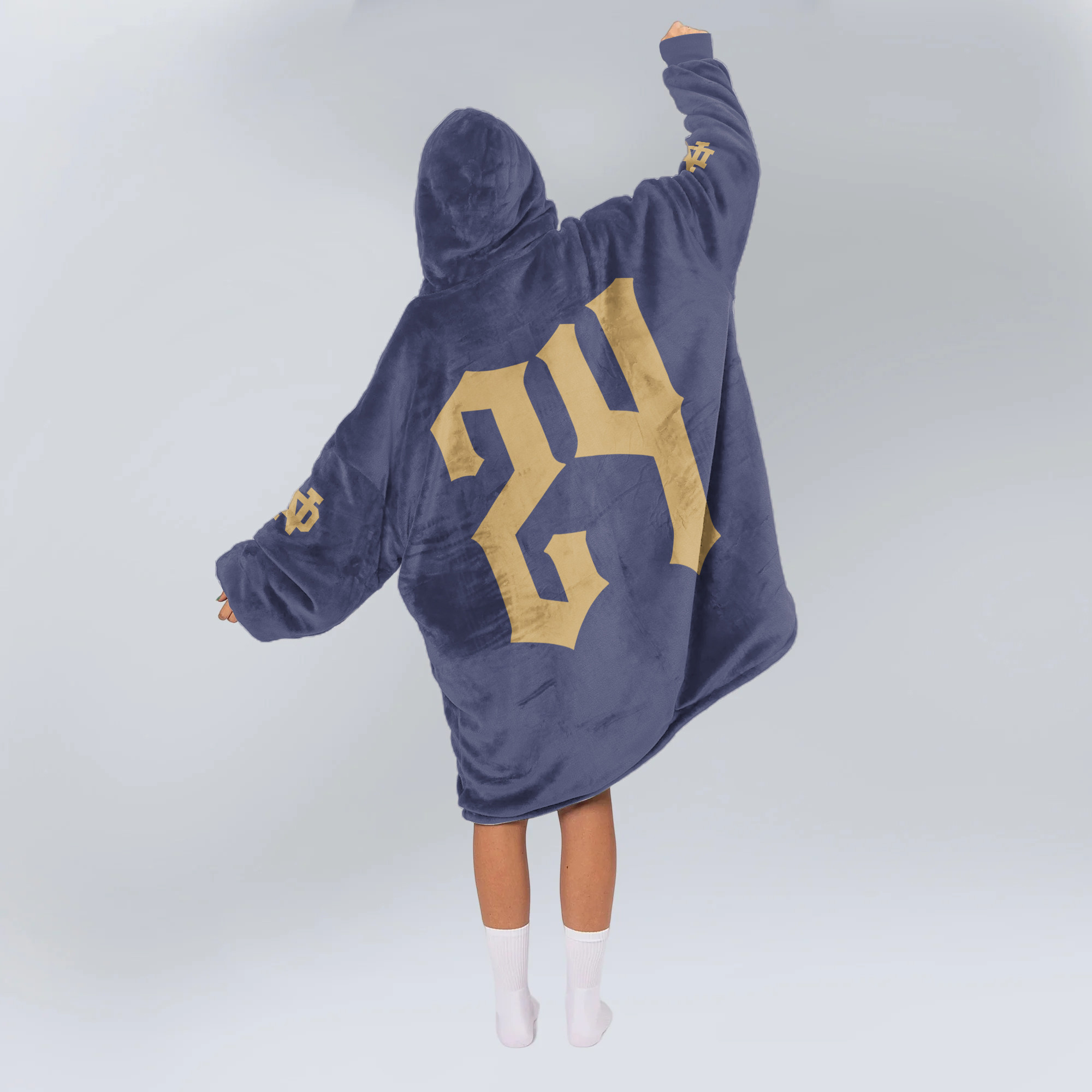 Adult Notre Dame Football Unisex Blanket Hoodie