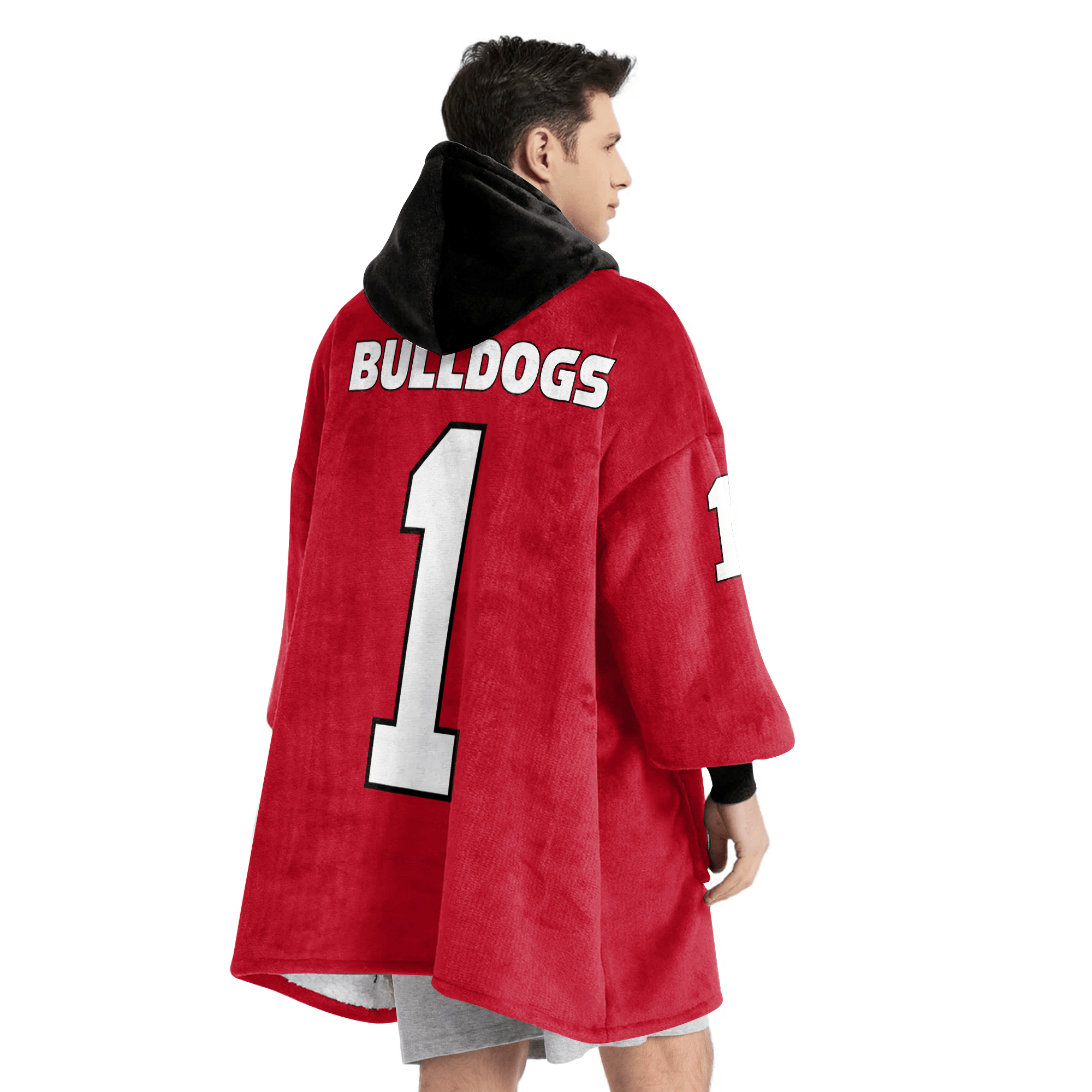 Adult #1 Georgia Football Unisex Blanket Hoodie