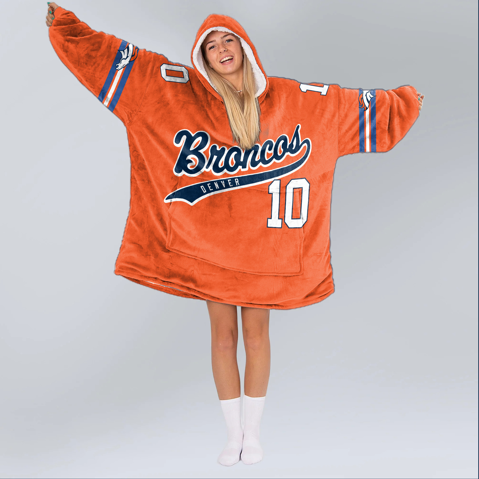 Adult B.N 10 Denver Football Unisex Blanket Hoodie